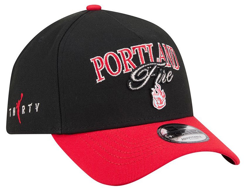 New Era Adult Portland Fire Black Tip Off A-Frame 9Forty Adjustable Hat product image
