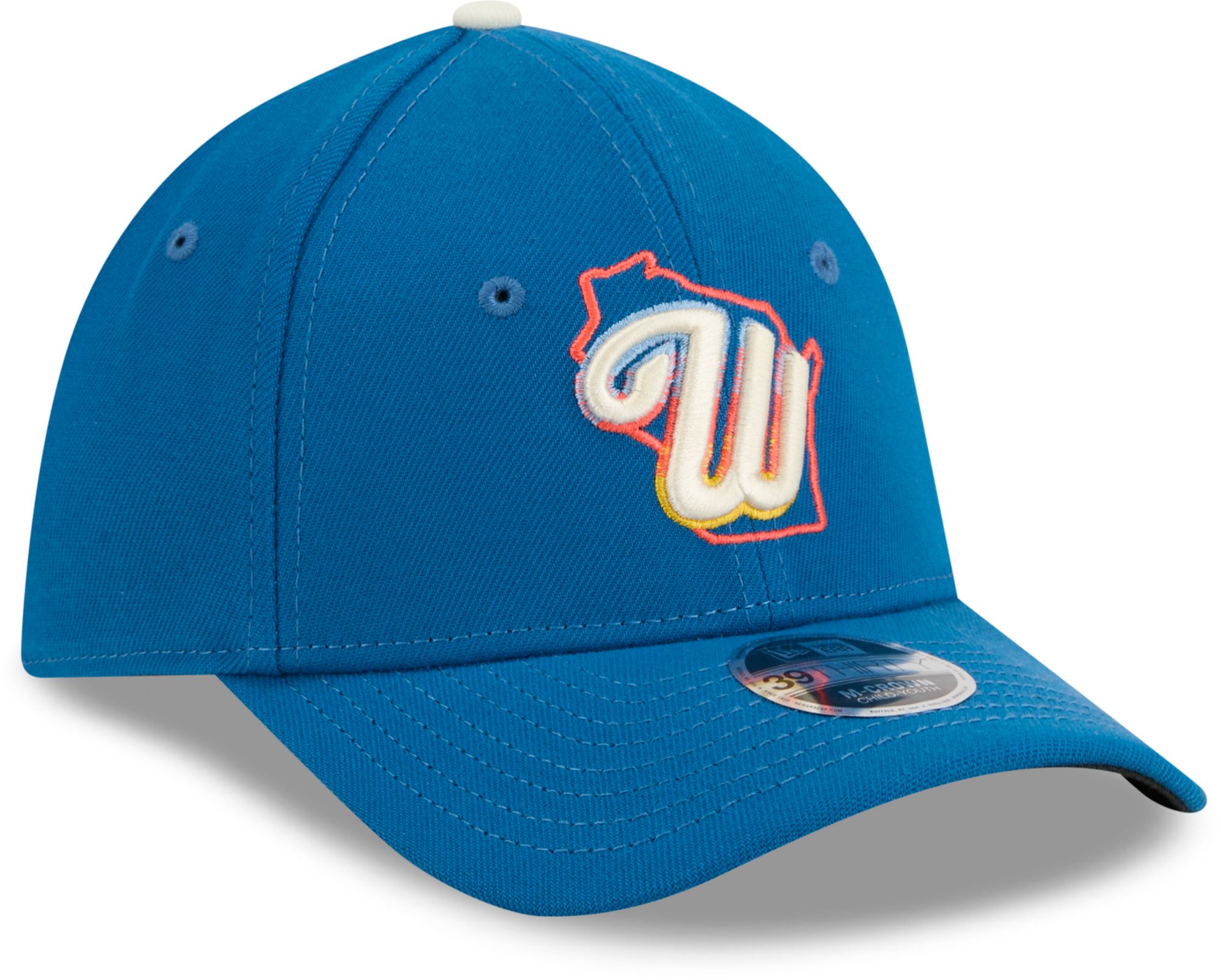 New Era Youth Milwaukee Brewers Blue 2026 City Connect 39Thirty M-Crown Stretch Fit Hat product image