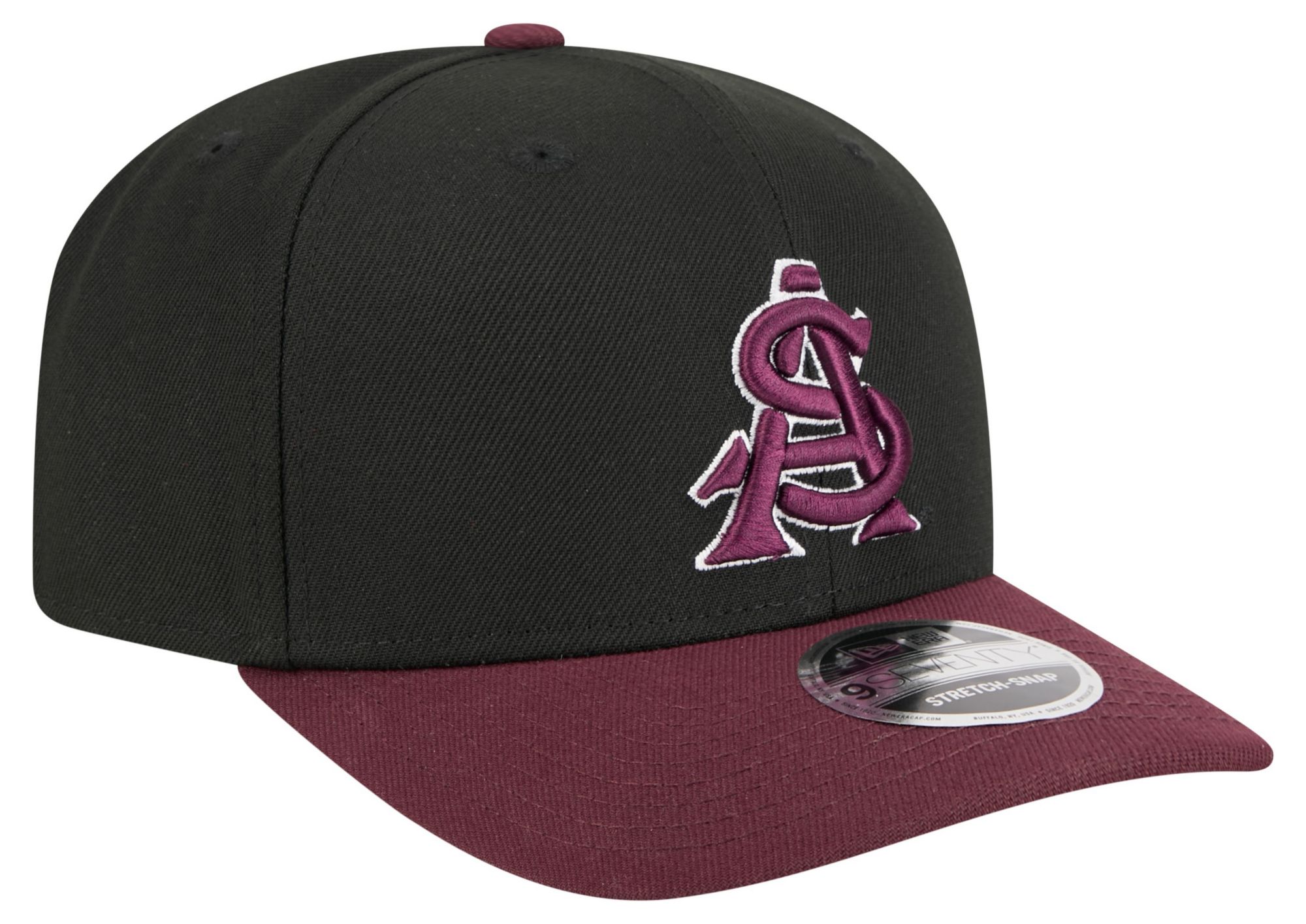 New Era x adidas Adult Arizona State Sun Devils Black/Maroon 9Seventy Performance Adjustable Stretch-Snap Hat product image