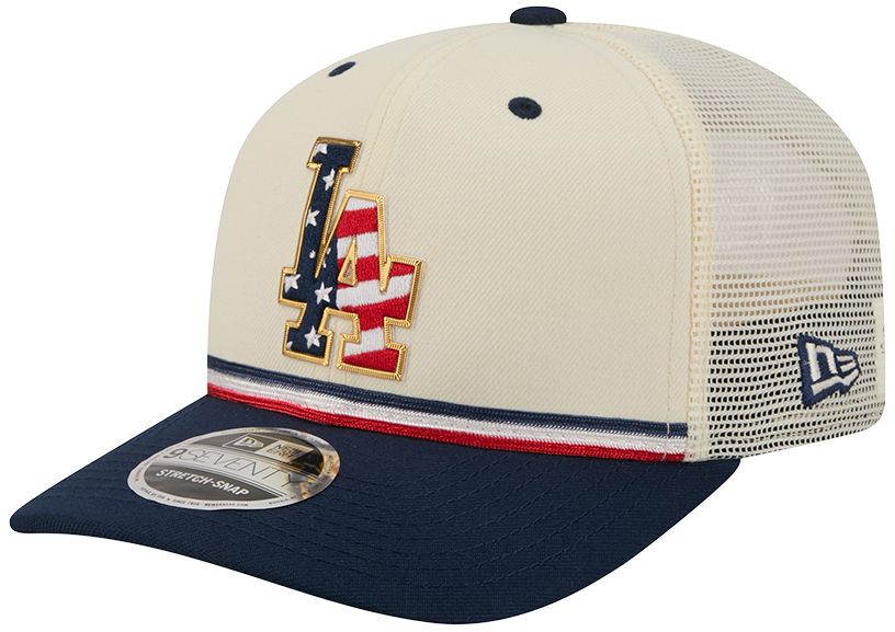 New Era Adult Los Angeles Dodgers 4th of July 9Seventy Adjustable Stretch-Snap Trucker Hat product image