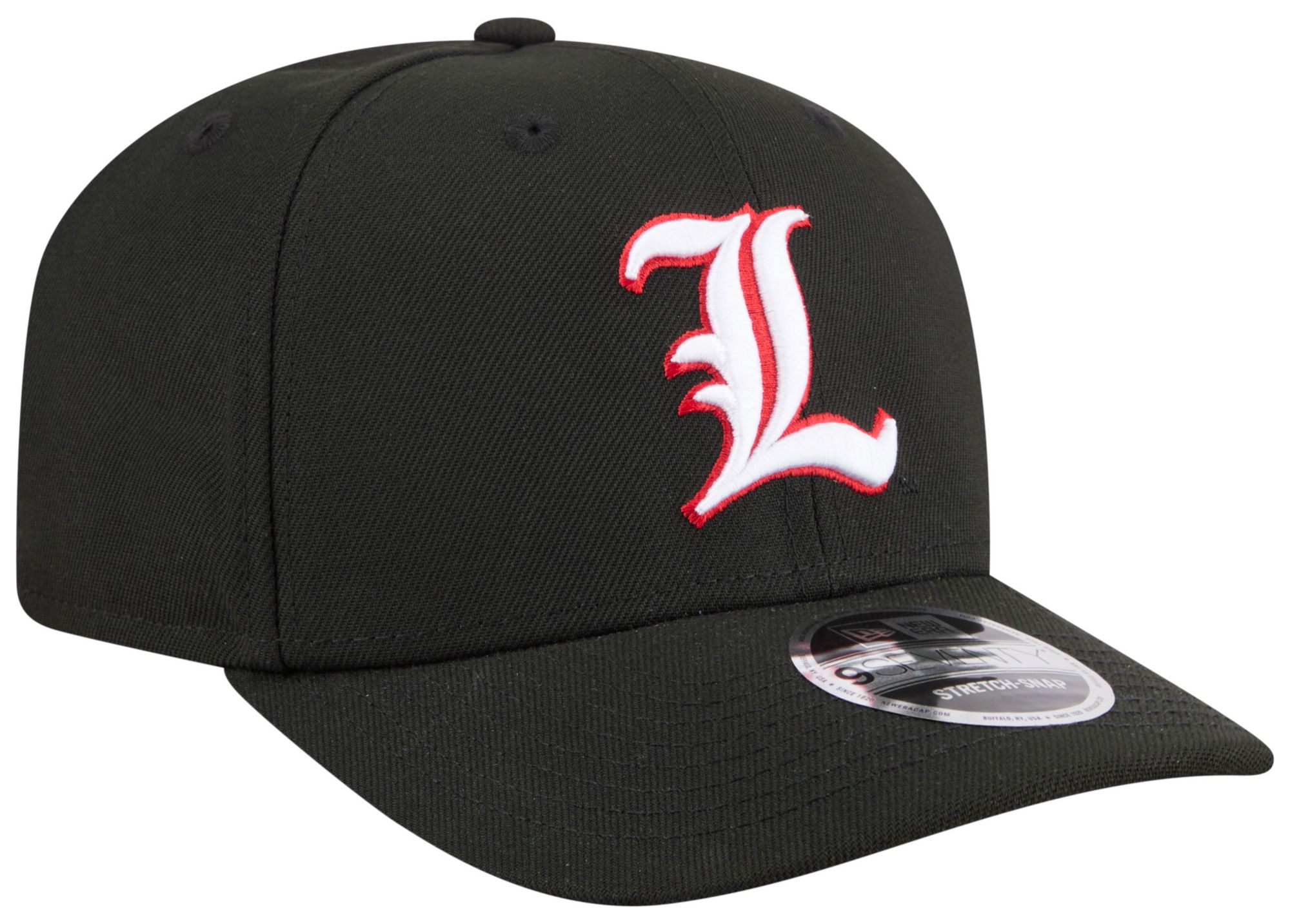 New Era x adidas Adult Louisville Cardinals Black 9Seventy Performance Adjustable Stretch-Snap Hat product image