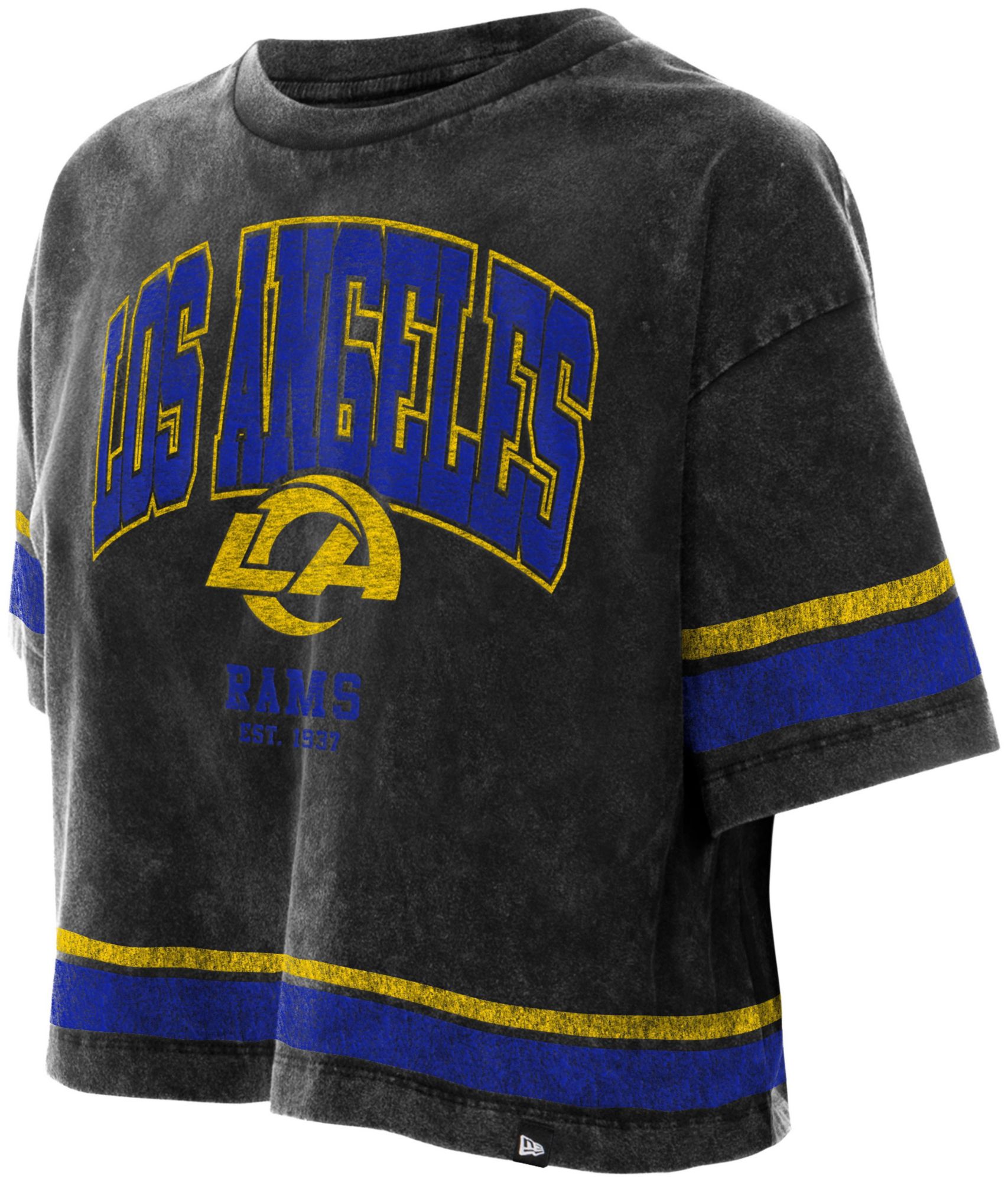 New Era Women's Los Angeles Rams Black Sport Boxy T-Shirt product image