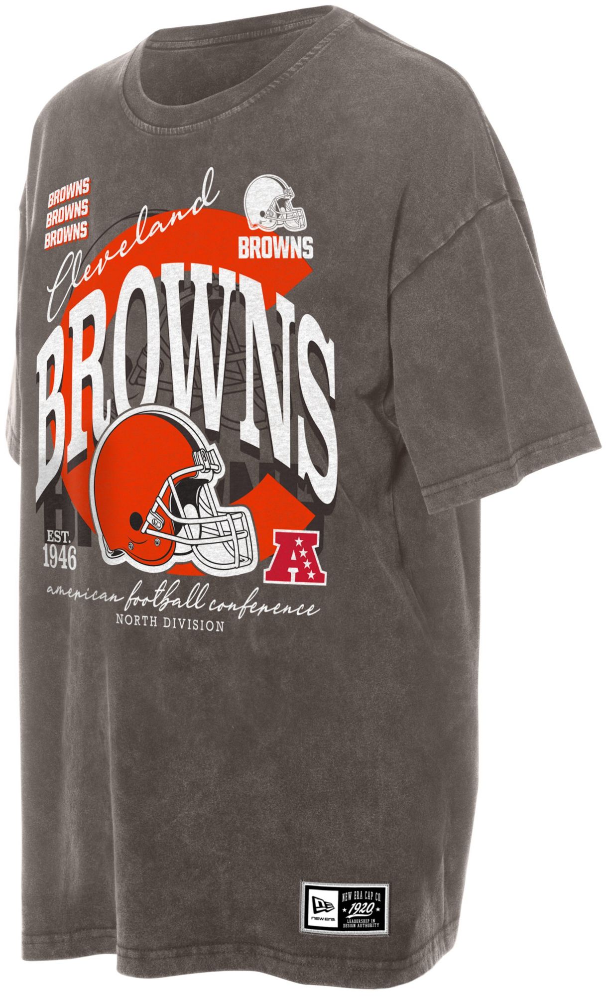 New Era Women's Cleveland Browns Oversized Mineral Washed T-Shirt product image