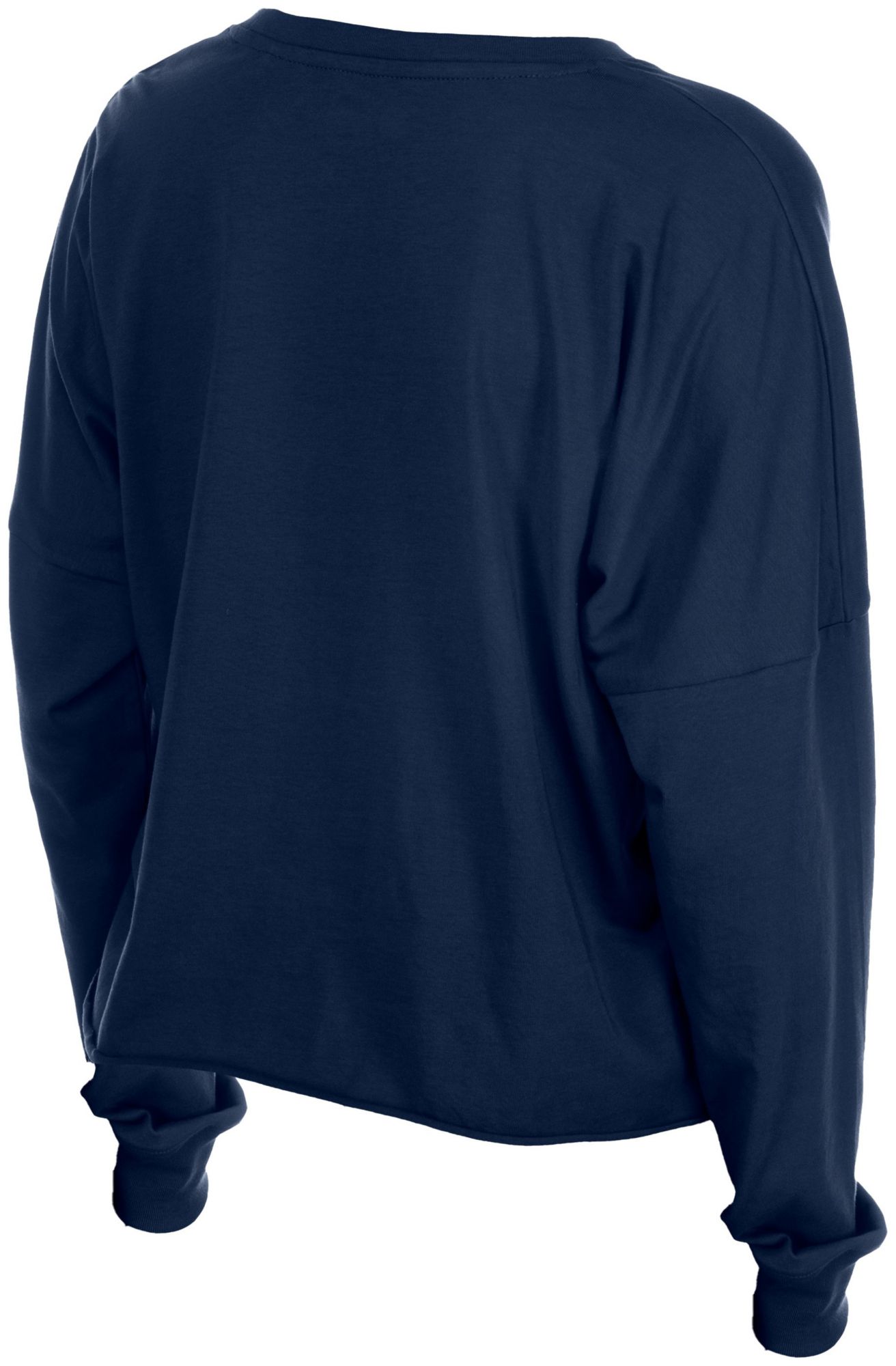 NHL Women's Houston Texans Navy Fan Script Long Sleeve Shirt product image