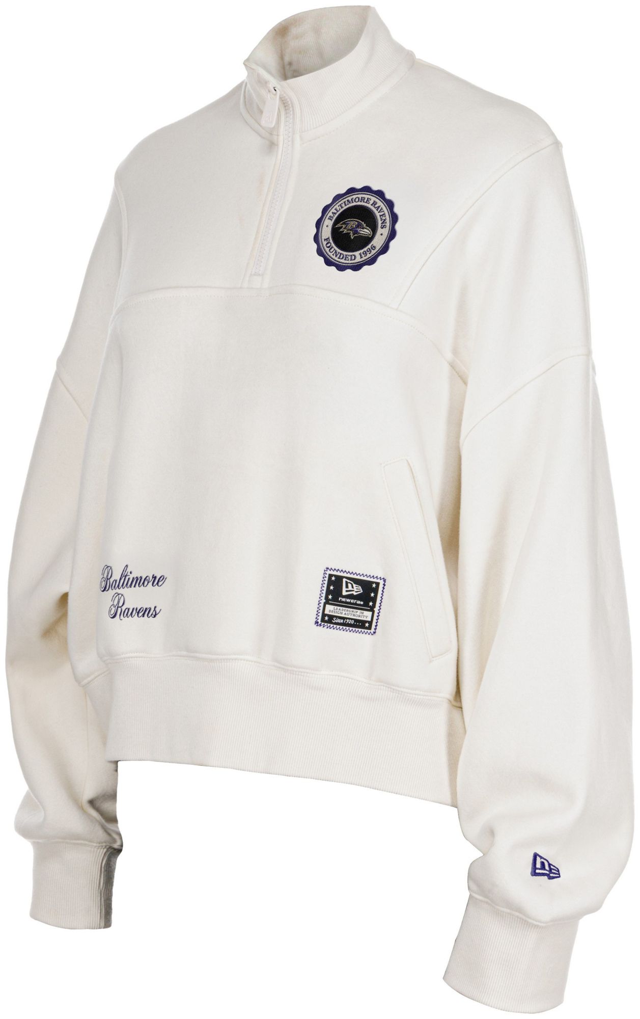 New Era Women's Baltimore Ravens Patch Fleece 1/4 Zip Sweatshirt product image