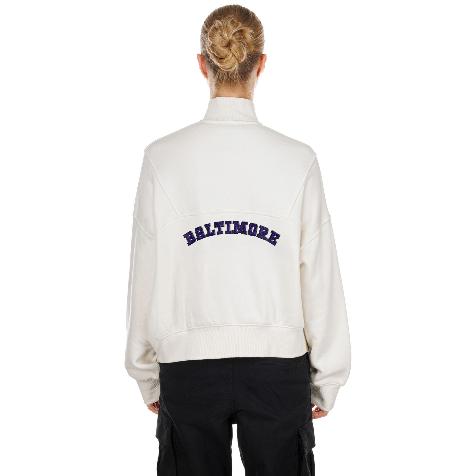 New Era Women's Baltimore Ravens Patch Fleece 1/4 Zip Sweatshirt product image
