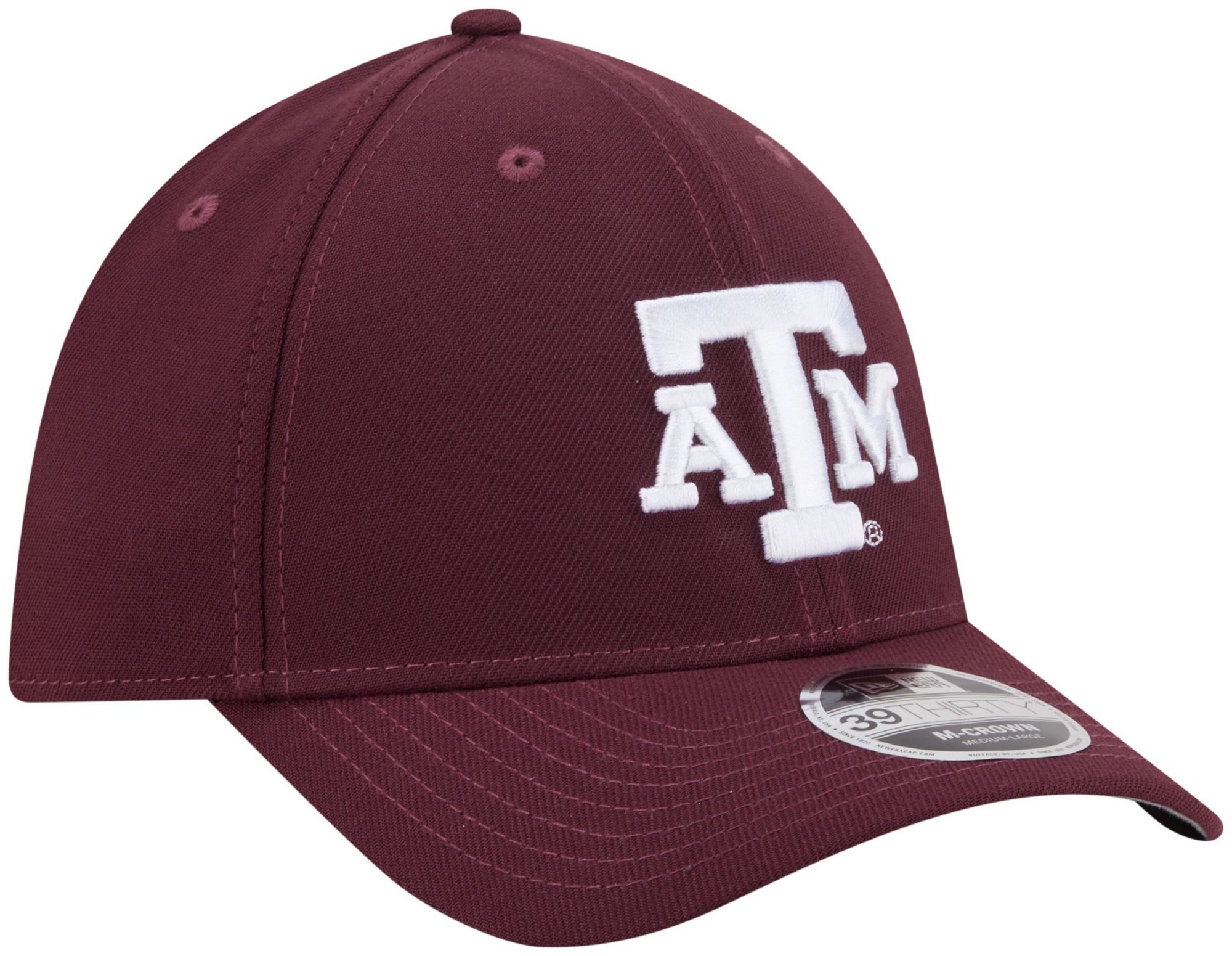New Era Adult Texas A&M Aggies Maroon College Team 39Thirty Stretch Fit Hat product image