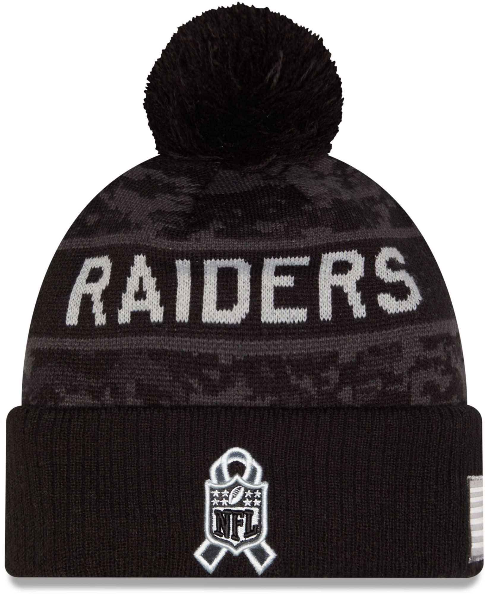 New Era Adult Las Vegas Raiders Salute To Service 2026 Sideline Knit Beanie product image