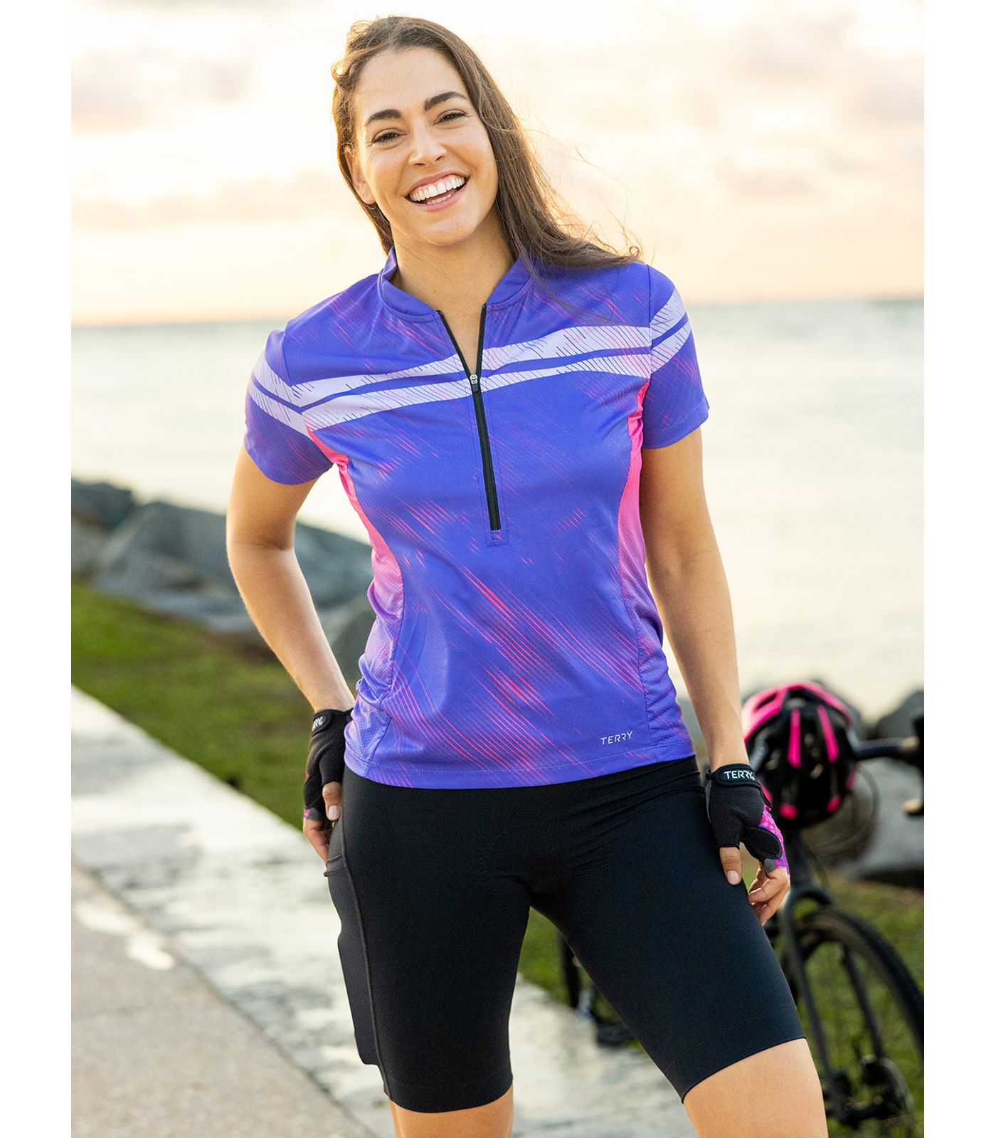 Terry bike bermuda shorts discount