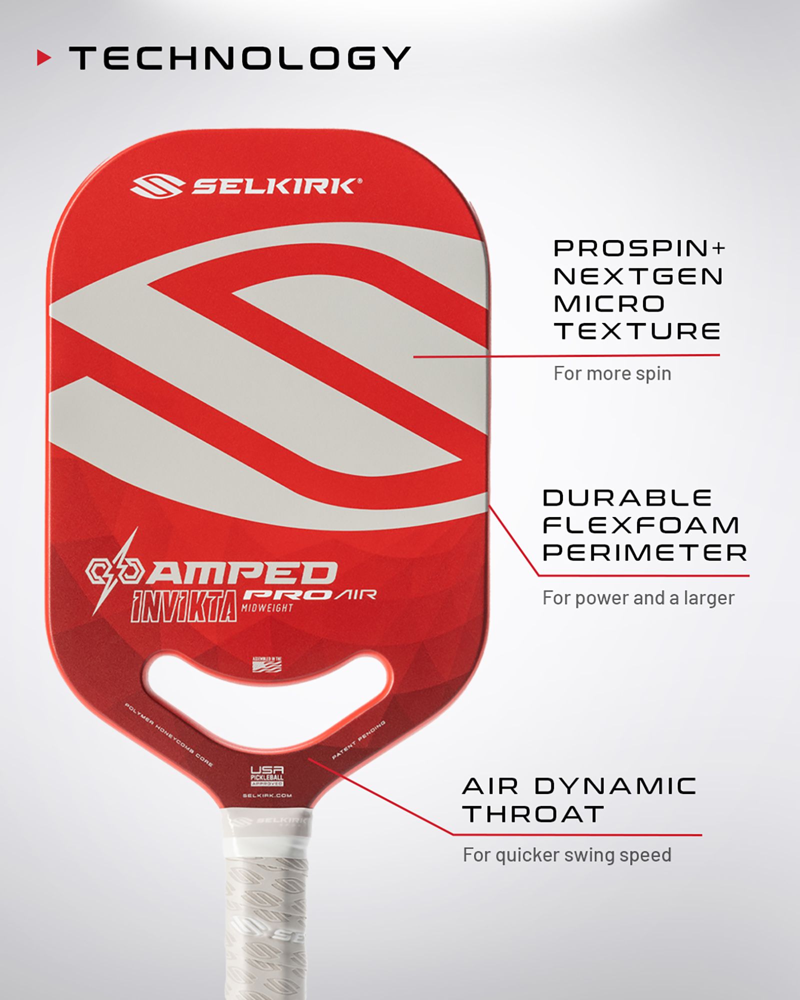 Selkirk AMPED Pro Air Invikta Pickeball Paddle product image