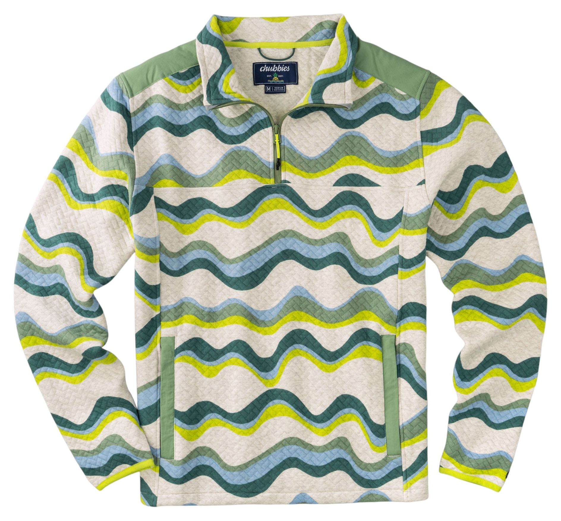 chubbies Men's The Side Swipe Quilted 1/4 Zip Jacket product image