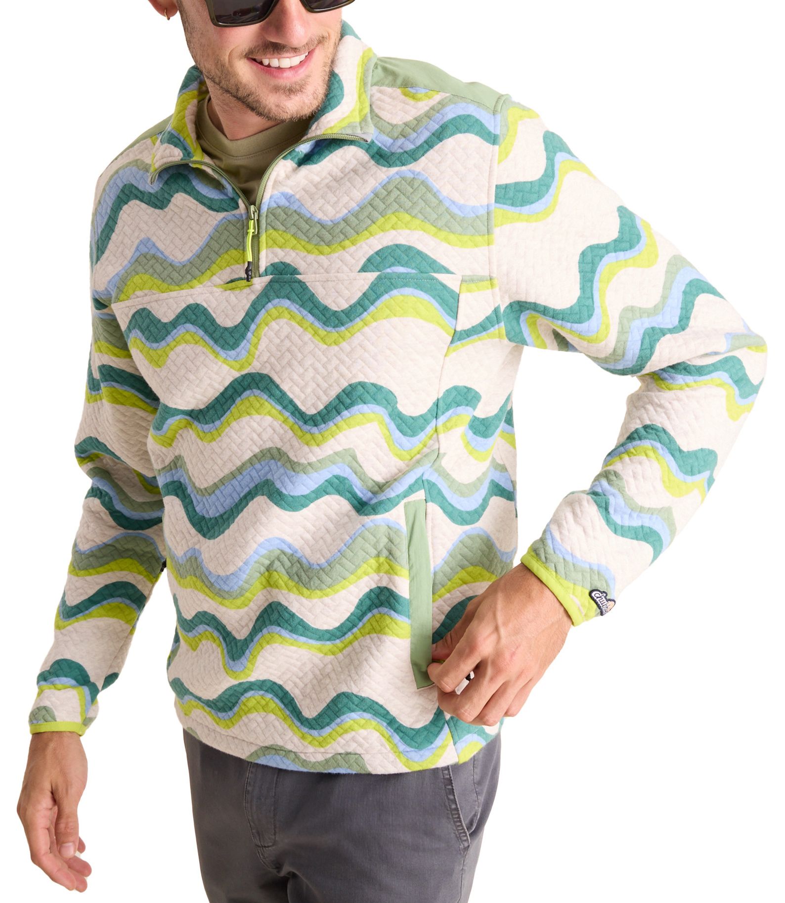 chubbies Men's The Side Swipe Quilted 1/4 Zip Jacket product image