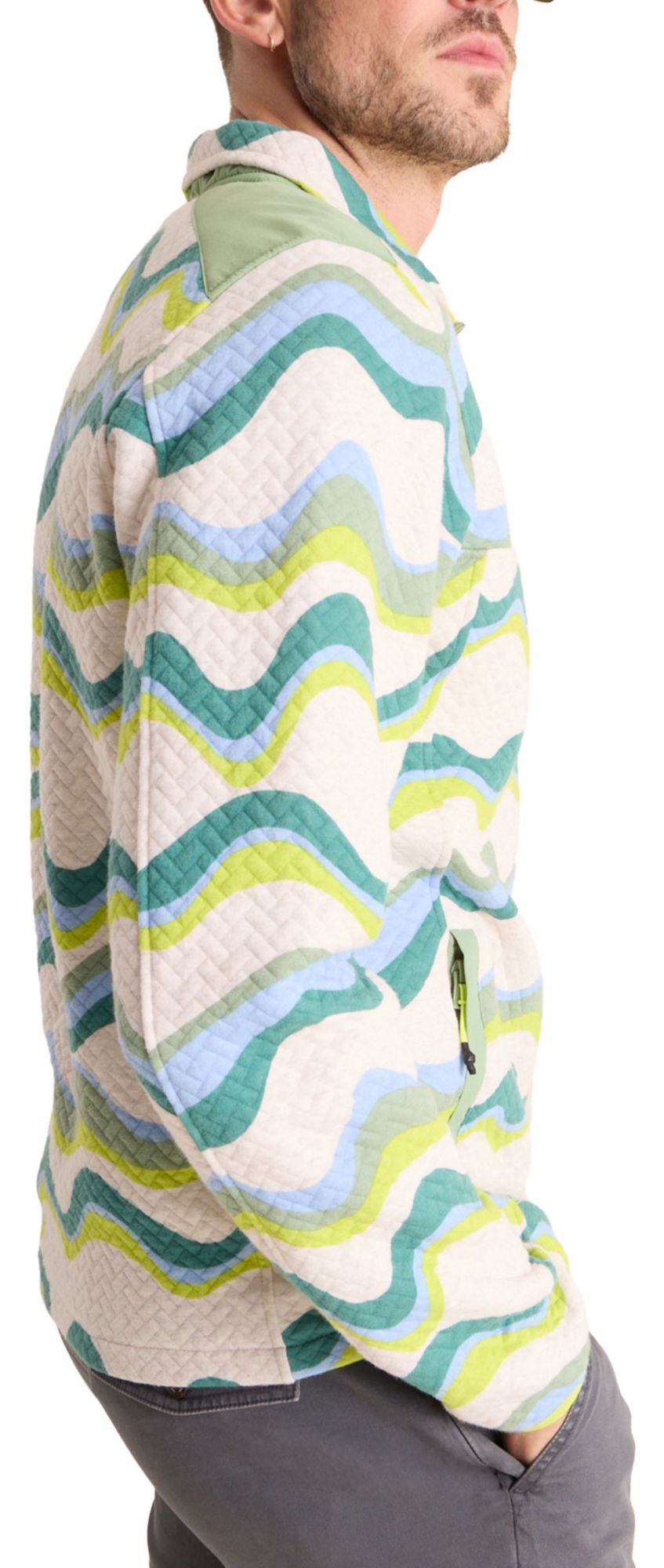 chubbies Men's The Side Swipe Quilted 1/4 Zip Jacket product image