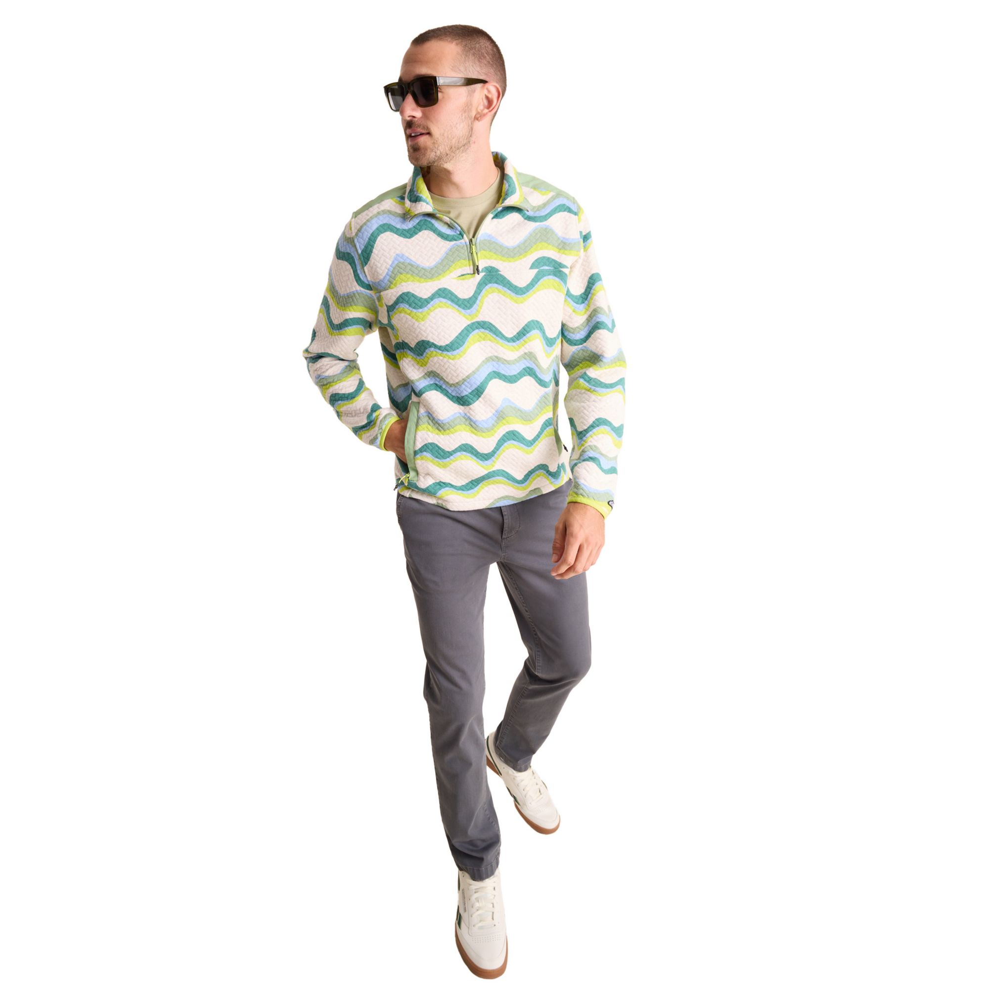 chubbies Men's The Side Swipe Quilted 1/4 Zip Jacket product image