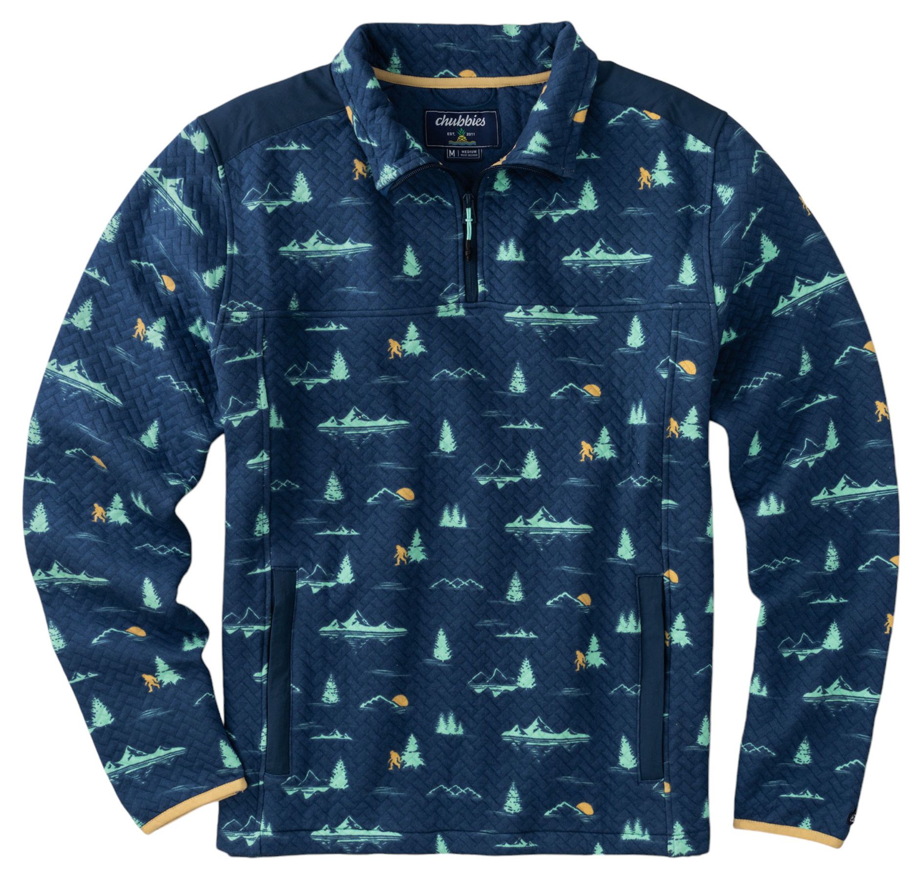 chubbies Men's The Sasquatch Quilted 1/4 Zip Jacket product image