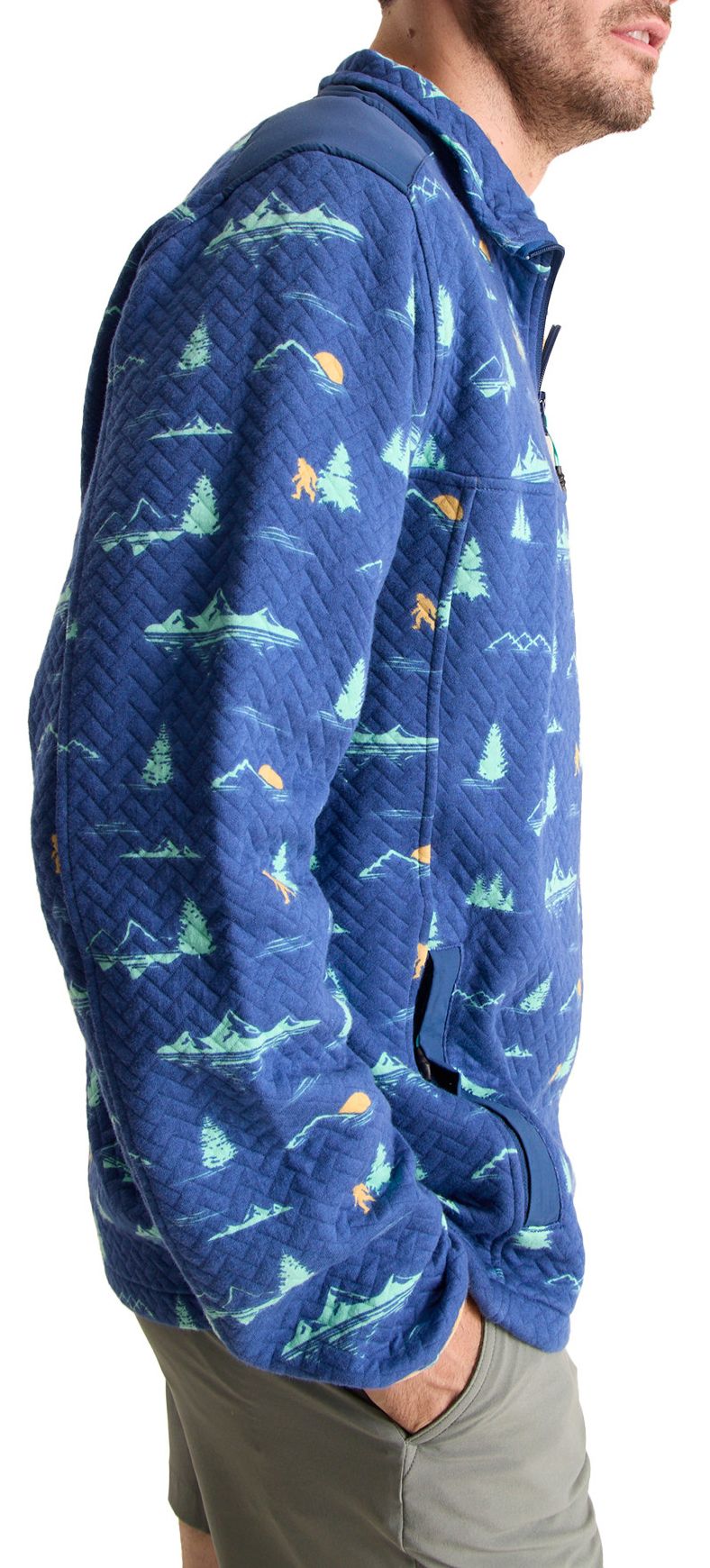 chubbies Men's The Sasquatch Quilted 1/4 Zip Jacket product image