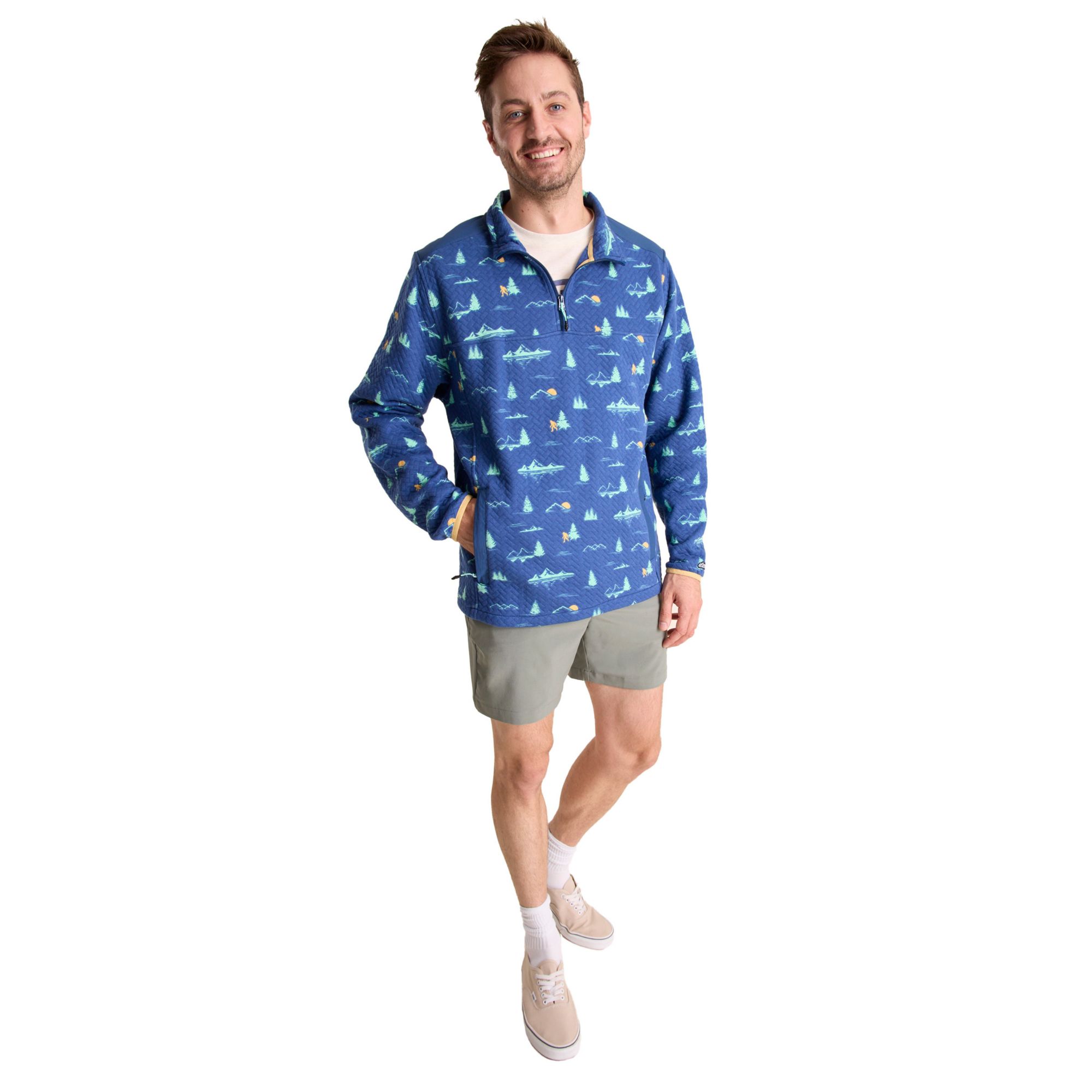 chubbies Men's The Sasquatch Quilted 1/4 Zip Jacket product image