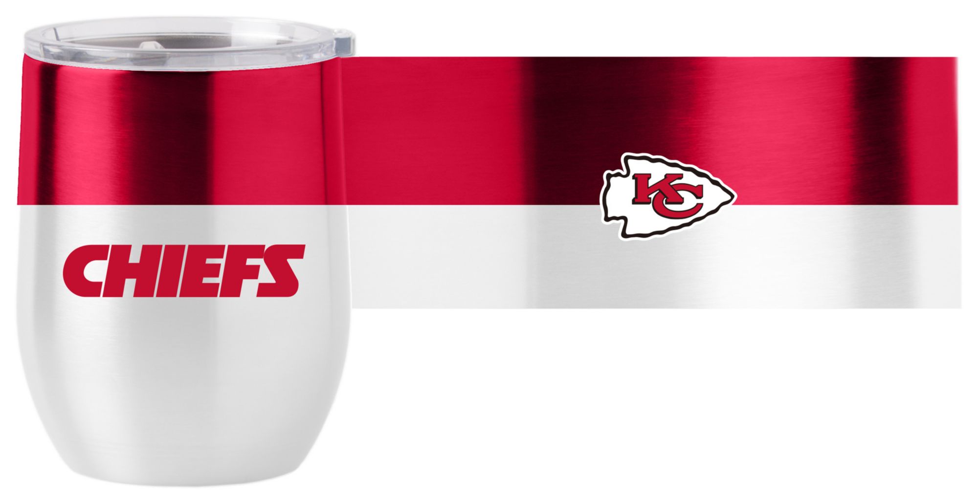 Logo Brands Kansas City Chiefs 16 oz. Stainless Steel Colorblock Tumbler product image