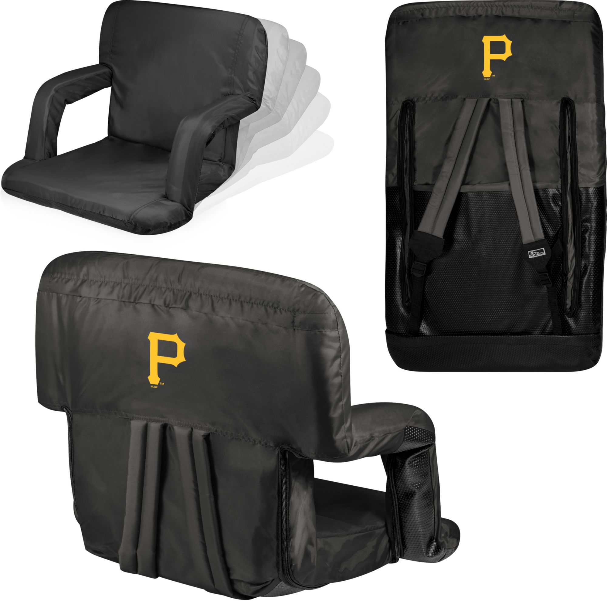 Picnic Time Pittsburgh Pirates Ventura Portable Reclining Stadium Seat product image