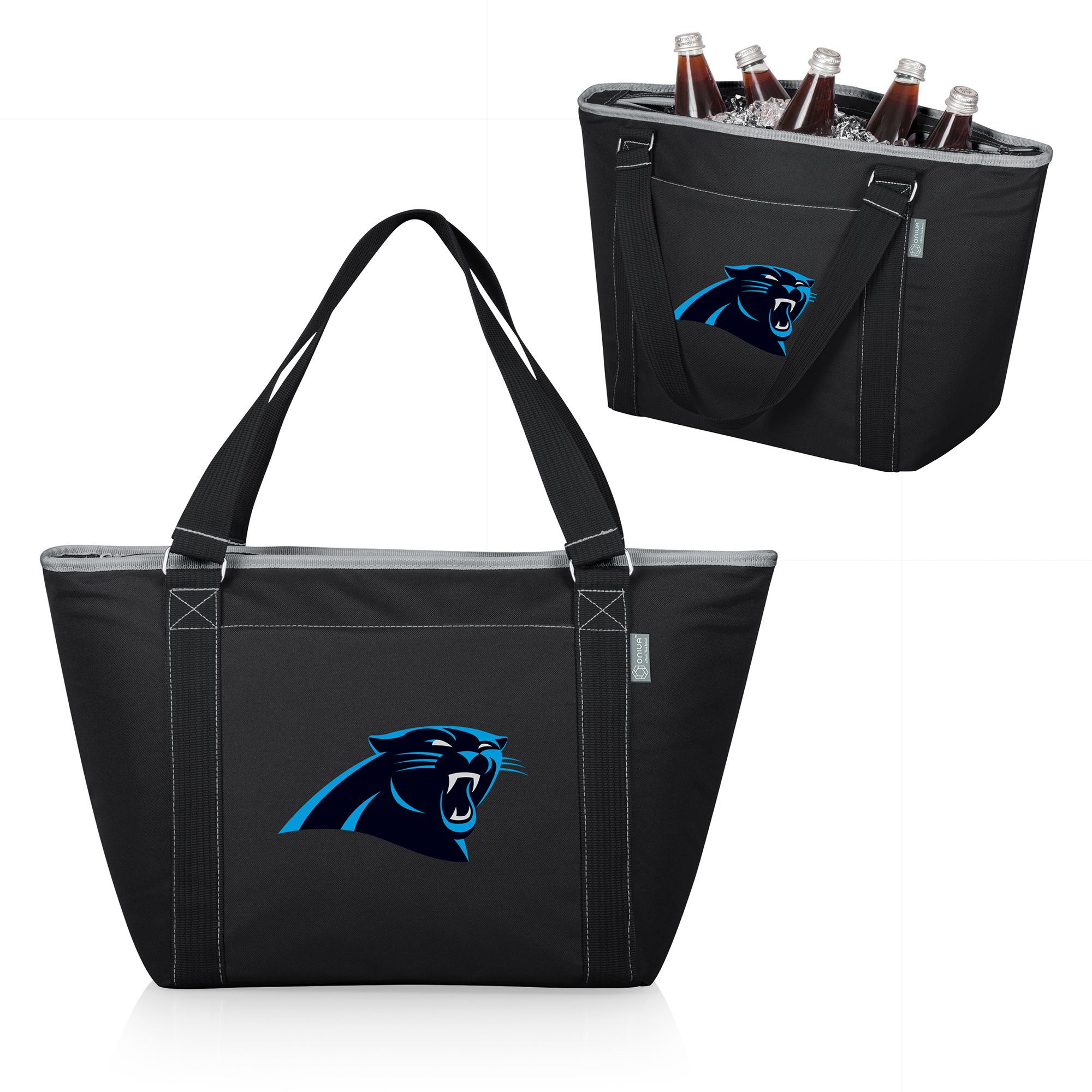 Picnic Time Carolina Panthers Black Topanga Cooler Tote Bag