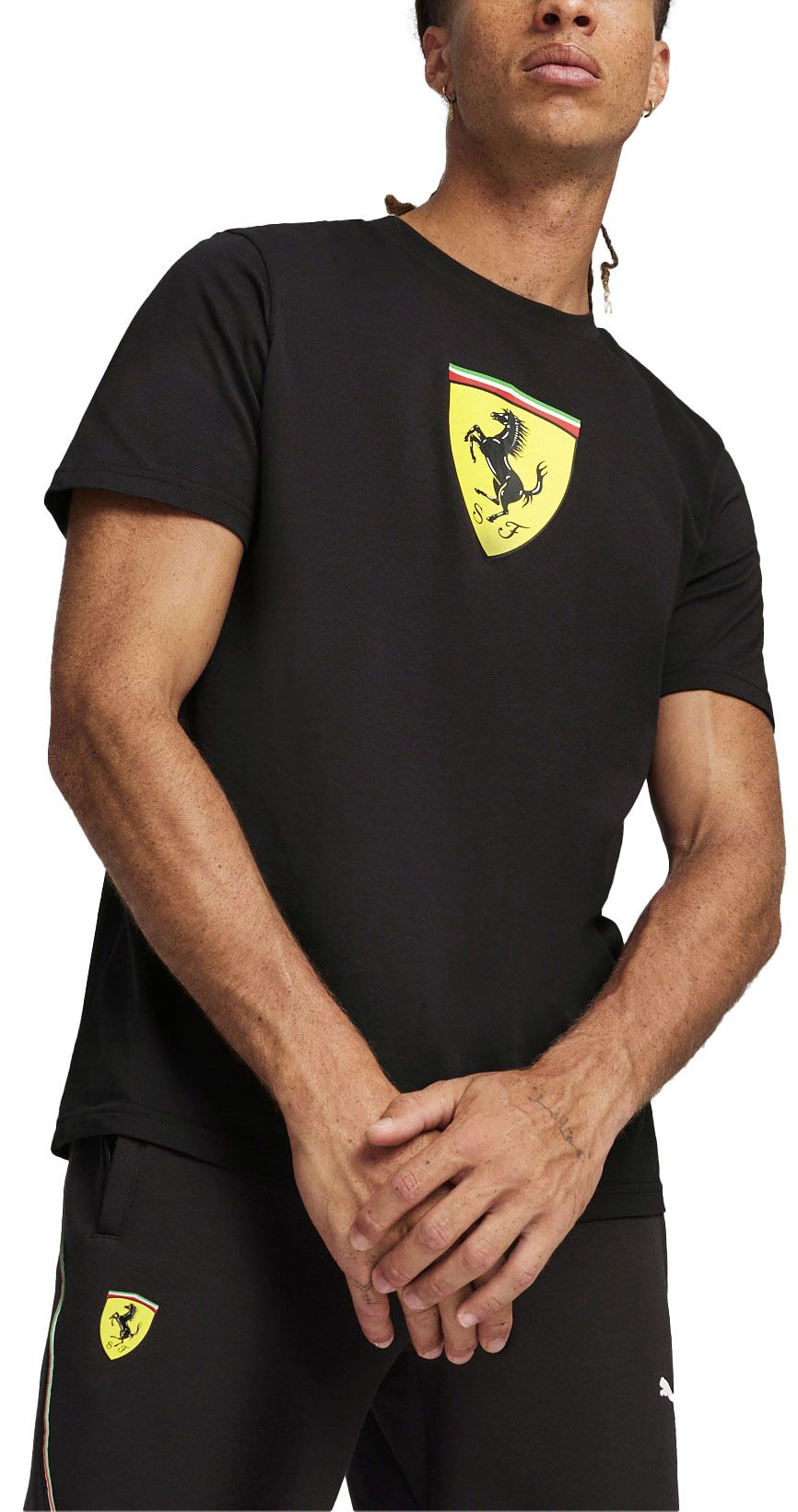 Puma Adult Ferrari Racing Black Logo Shield T-Shirt product image