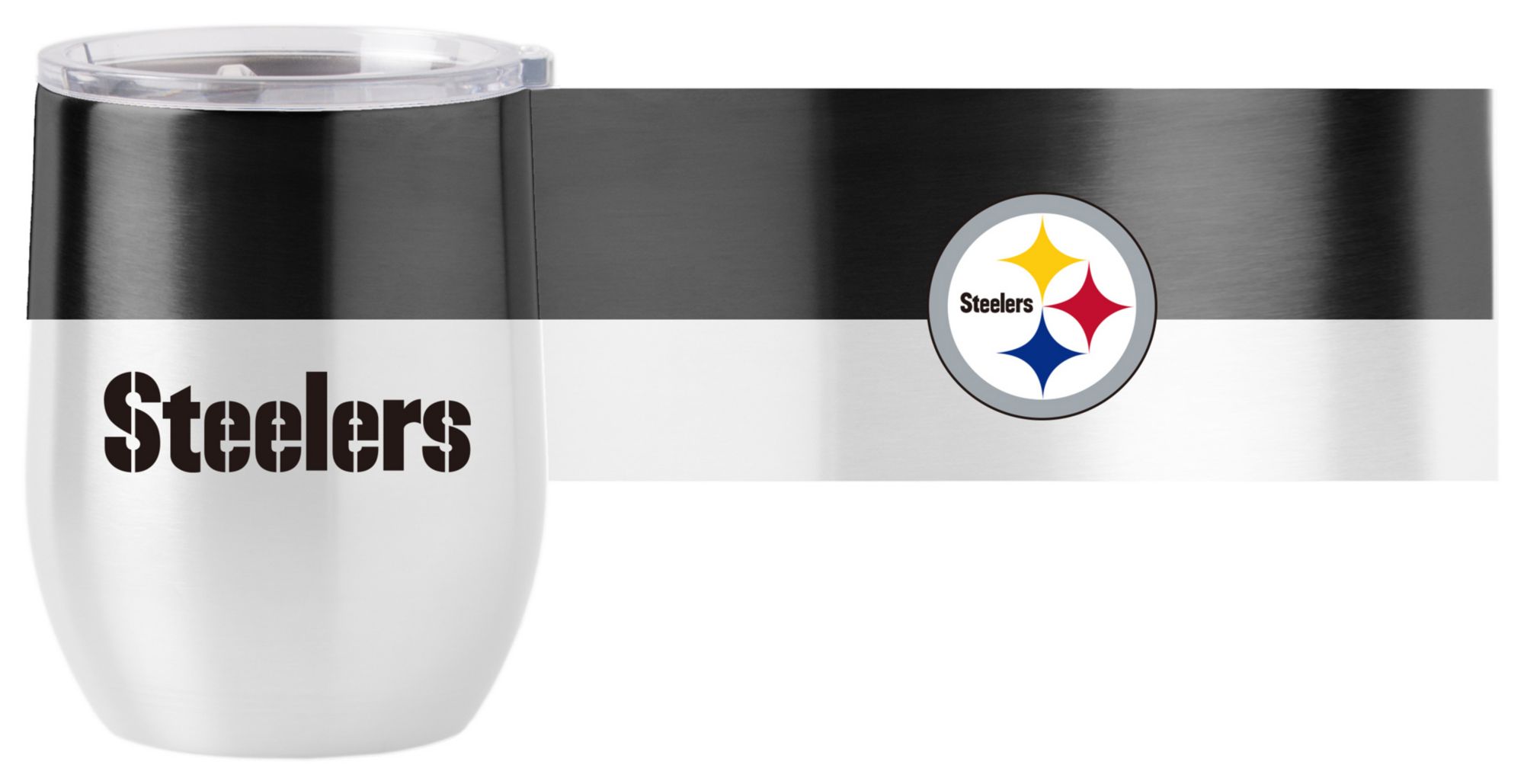 Logo Brands Pittsburgh Steelers 16 oz. Stainless Steel Colorblock Tumbler product image
