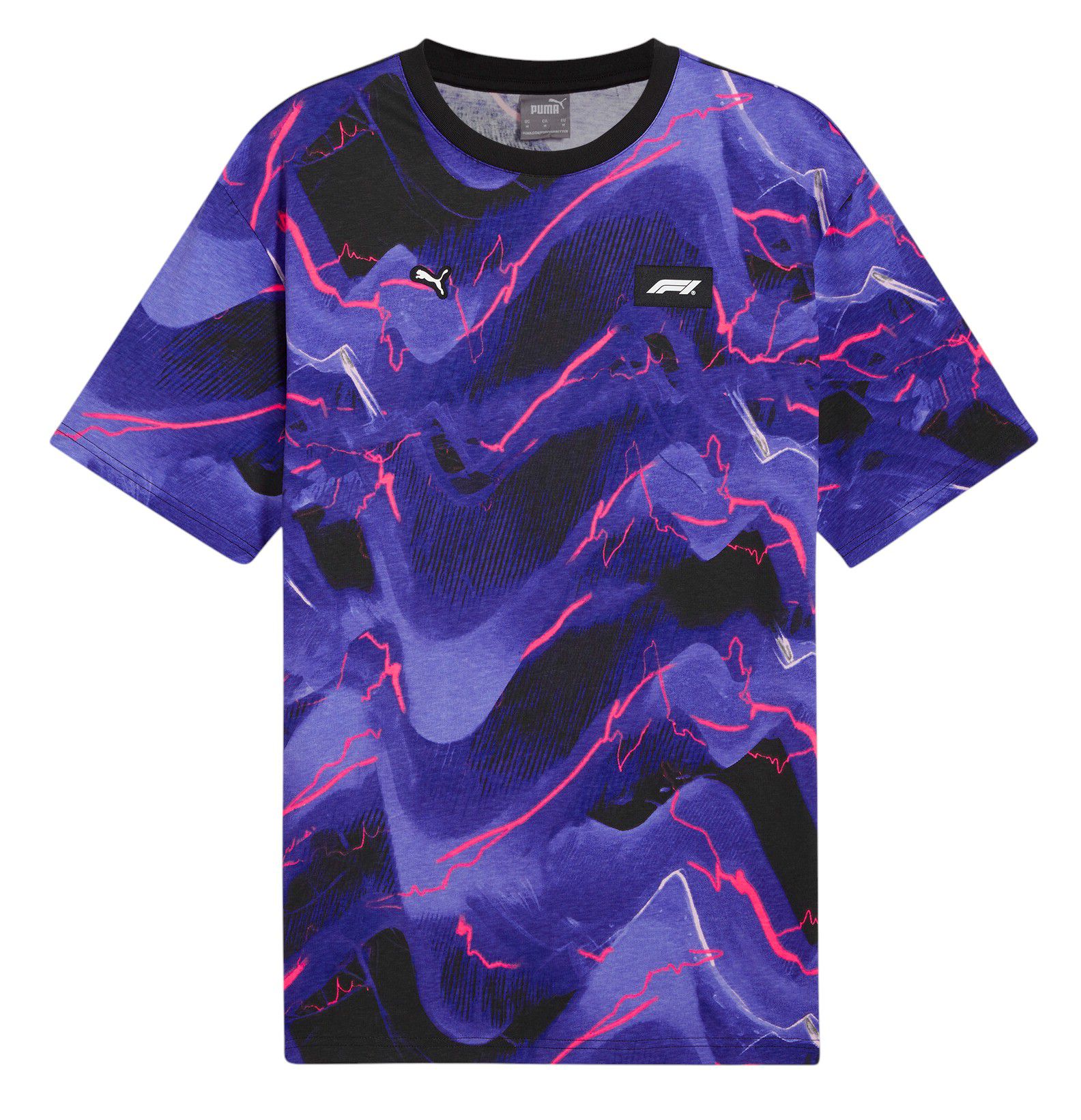 Puma Adult F1 Racing Neon Energy All Over Print Black T-Shirt product image
