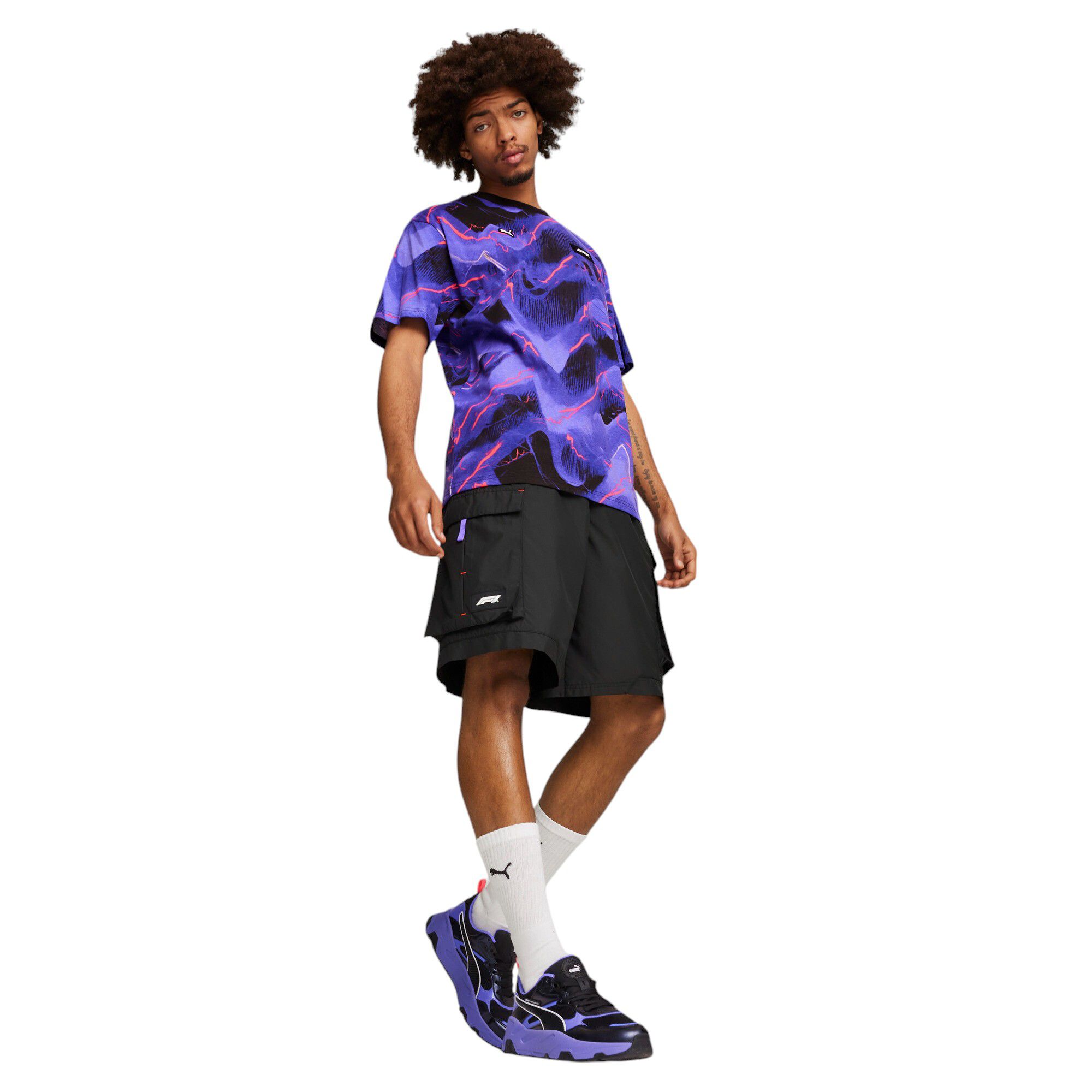 Puma Adult F1 Racing Neon Energy All Over Print Black T-Shirt product image