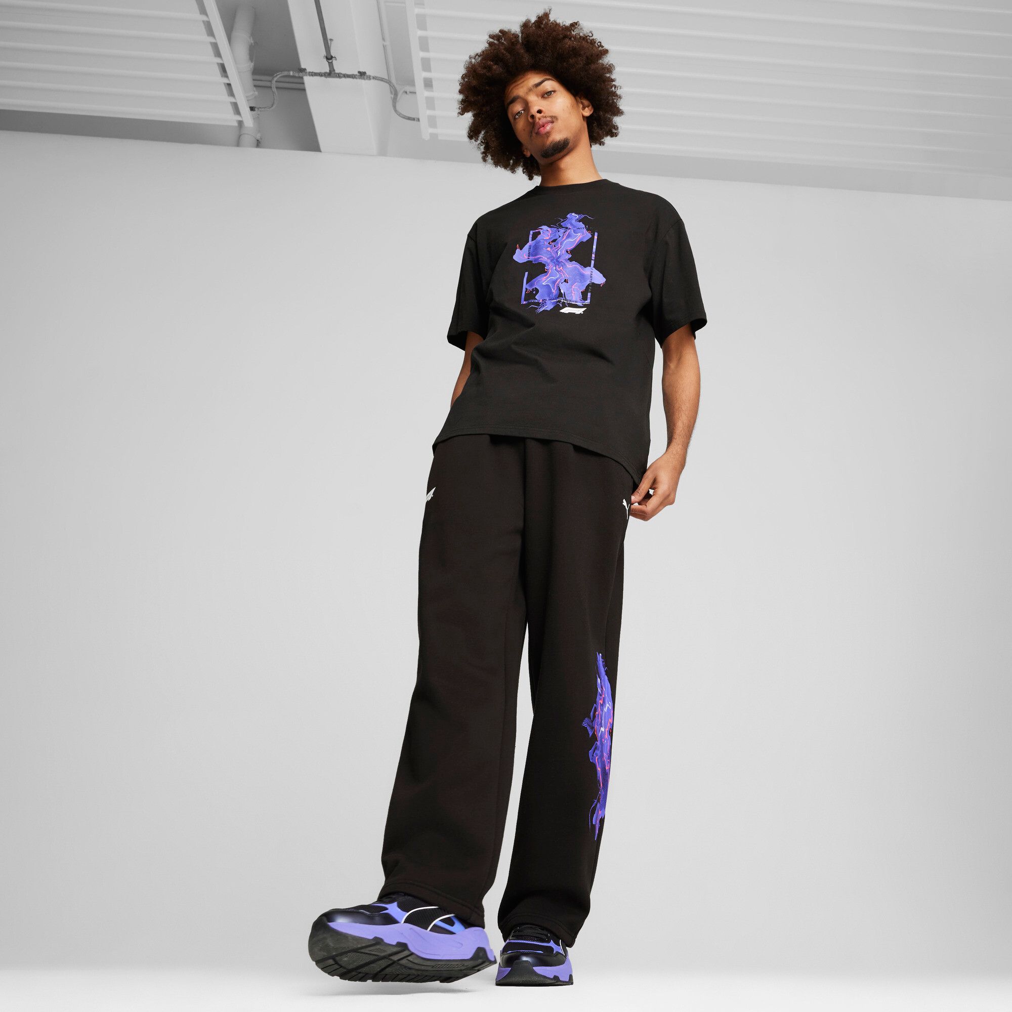 Puma Adult F1 Racing Neon Energy Black T-Shirt product image