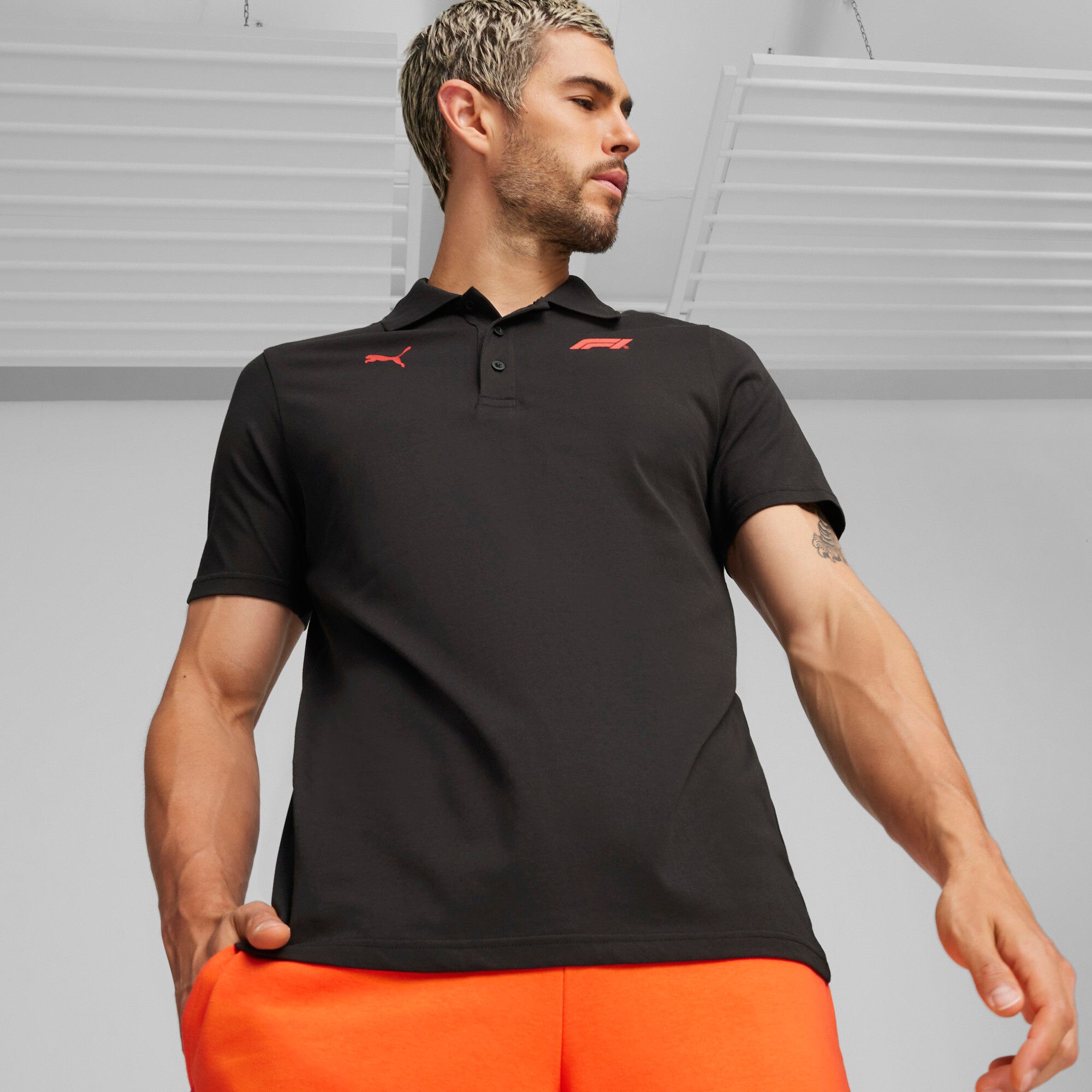 Puma Men's F1 Racing Black Logo Polo product image