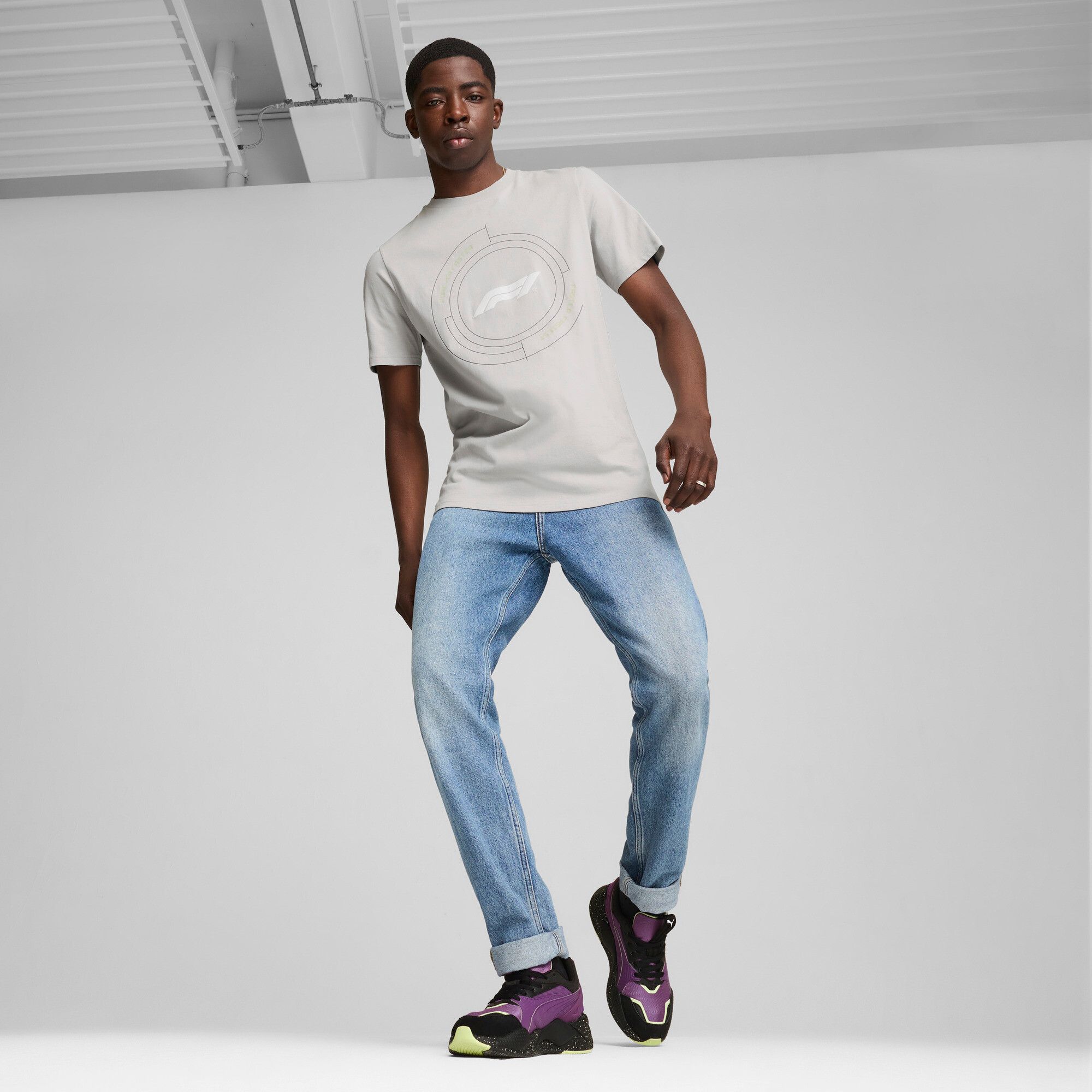 Puma Men's F1 Racing Grey Graphic T-Shirt product image