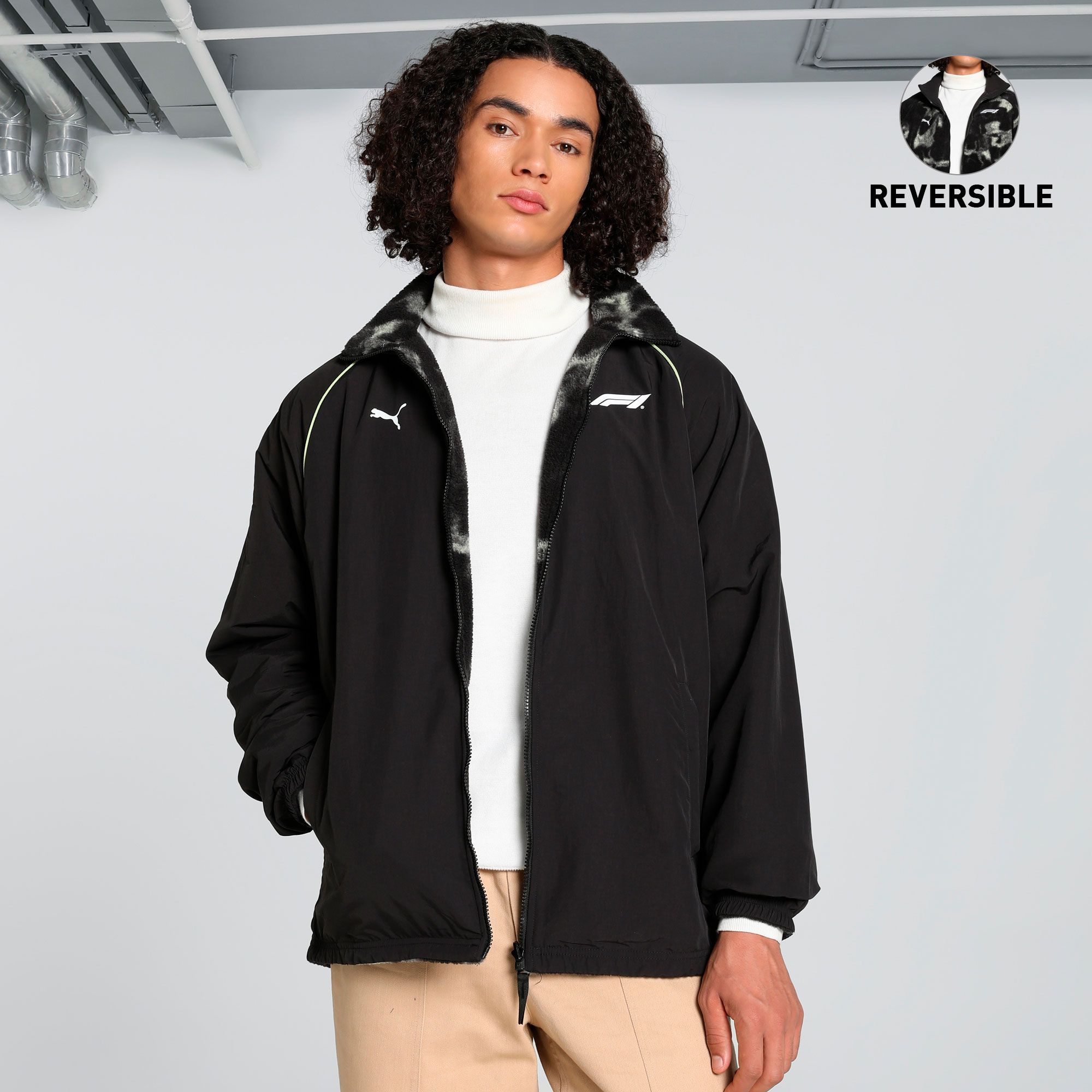 Puma Adult F1 Racing Statement Black Reversible Jacket product image