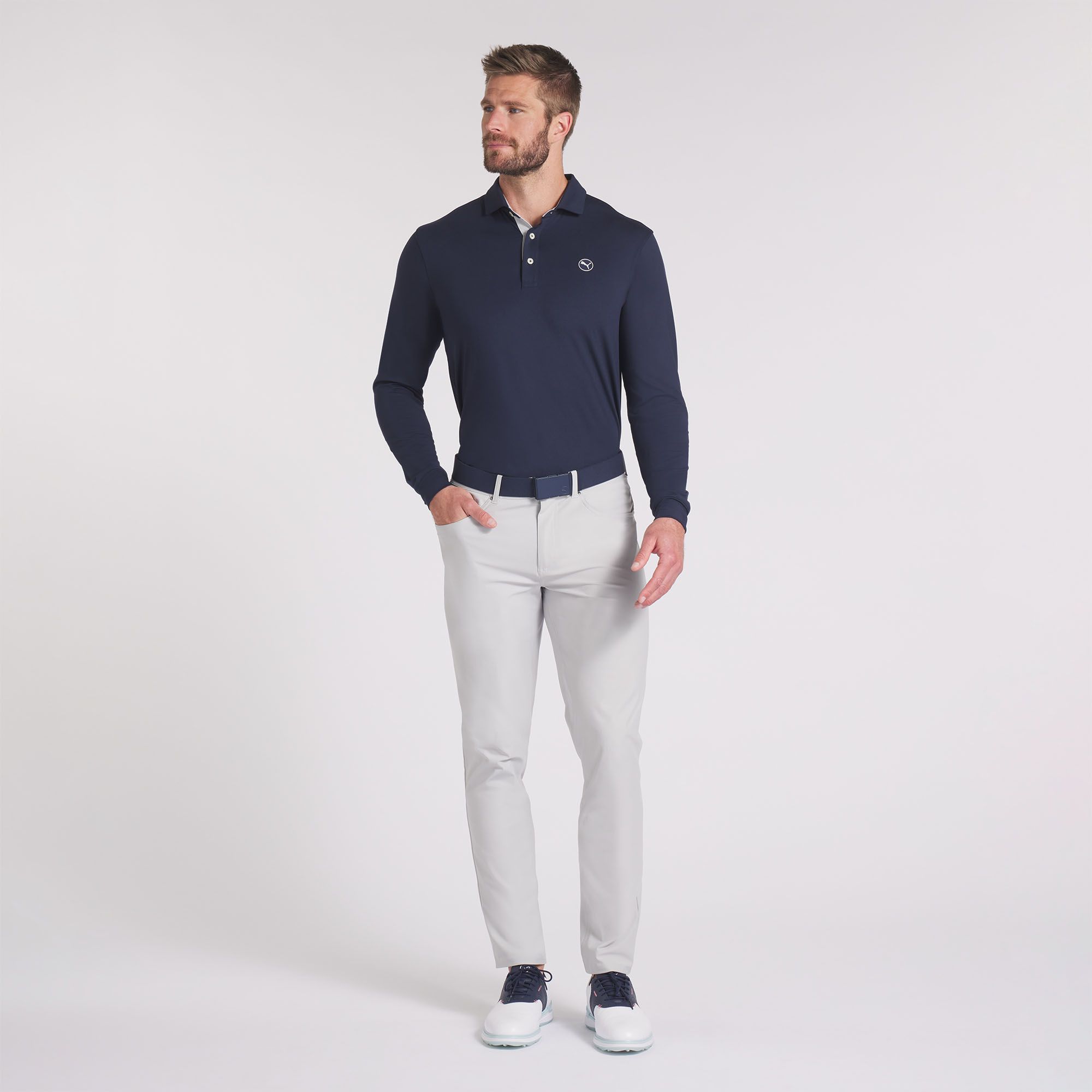 PUMA Men's CLOUDSPUN Long Sleeve Midweight Golf Polo product image