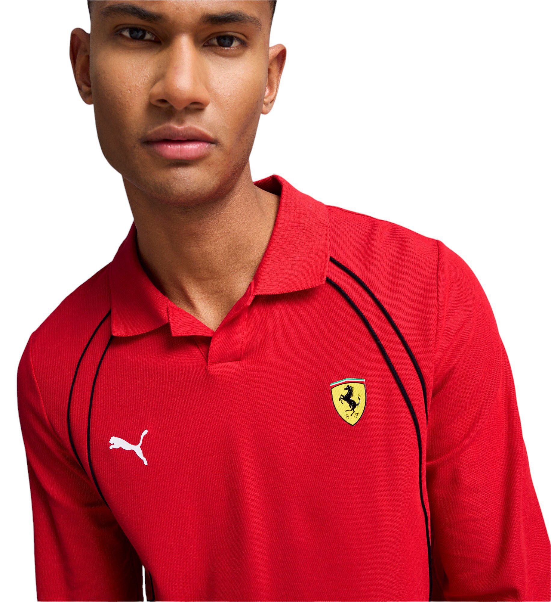 Puma Men's Ferrari Racing Red Long Sleeve Polo product image