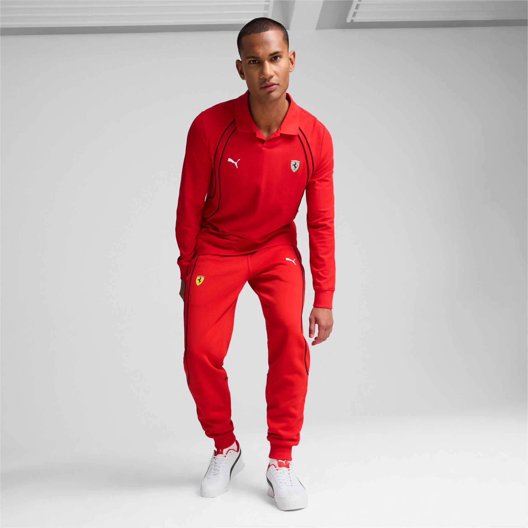 Puma Men's Ferrari Racing Red Long Sleeve Polo product image