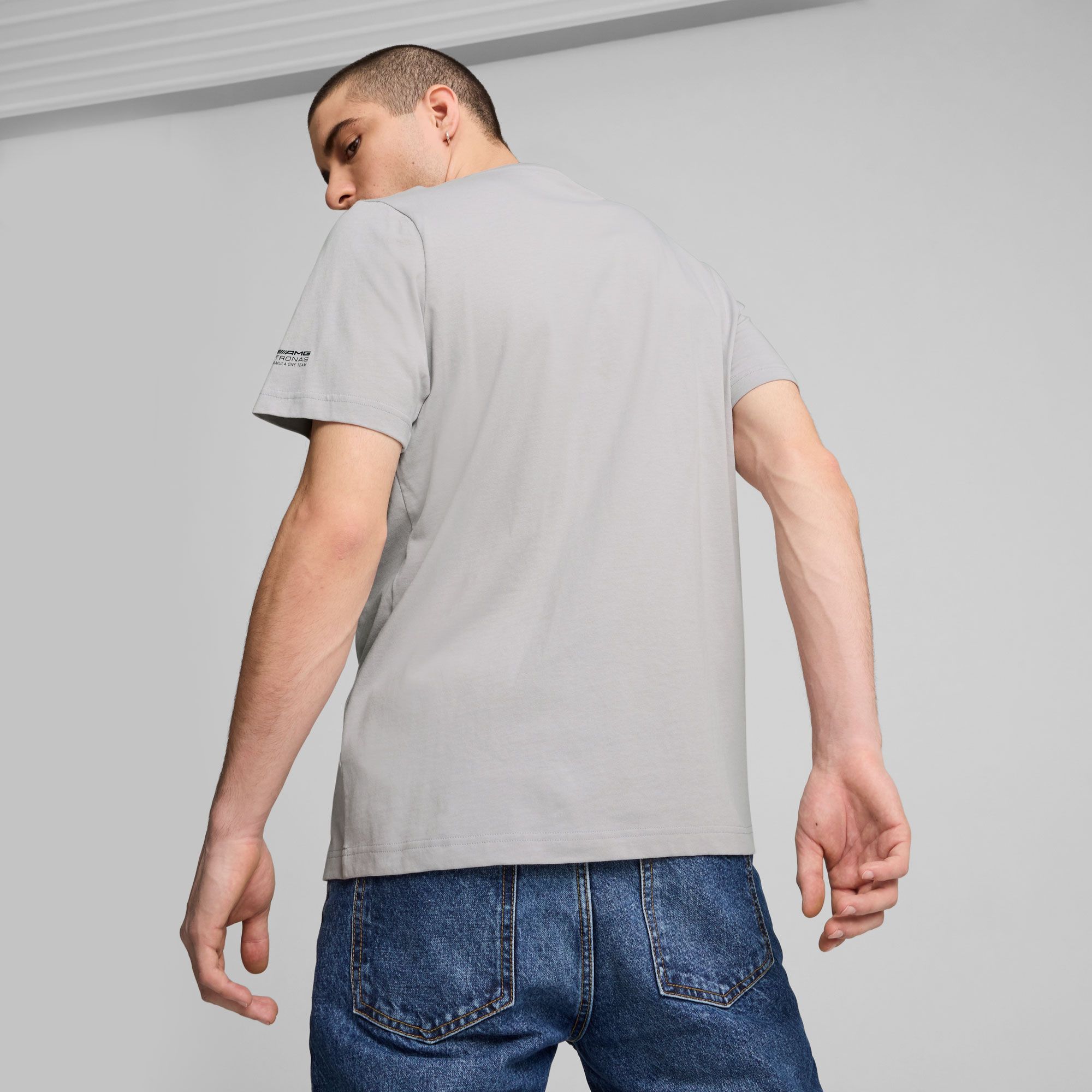 Puma Adult Mercedes Racing Graphic Silver T-Shirt product image