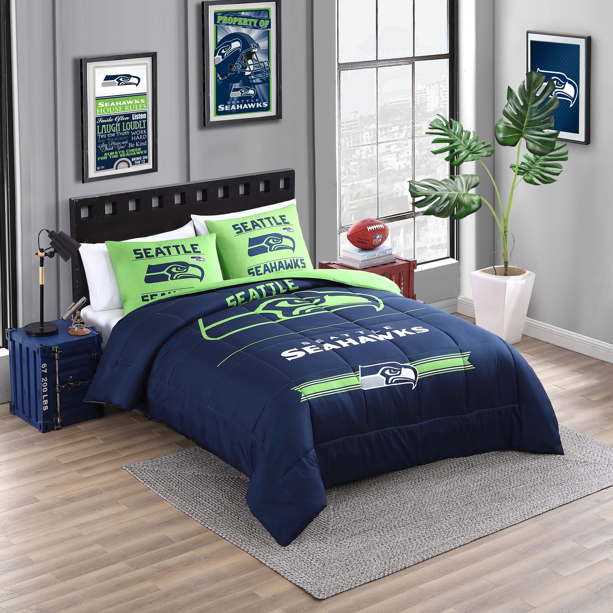 Logo Seattle Seahawks Command Full/Queen Comforter Set product image