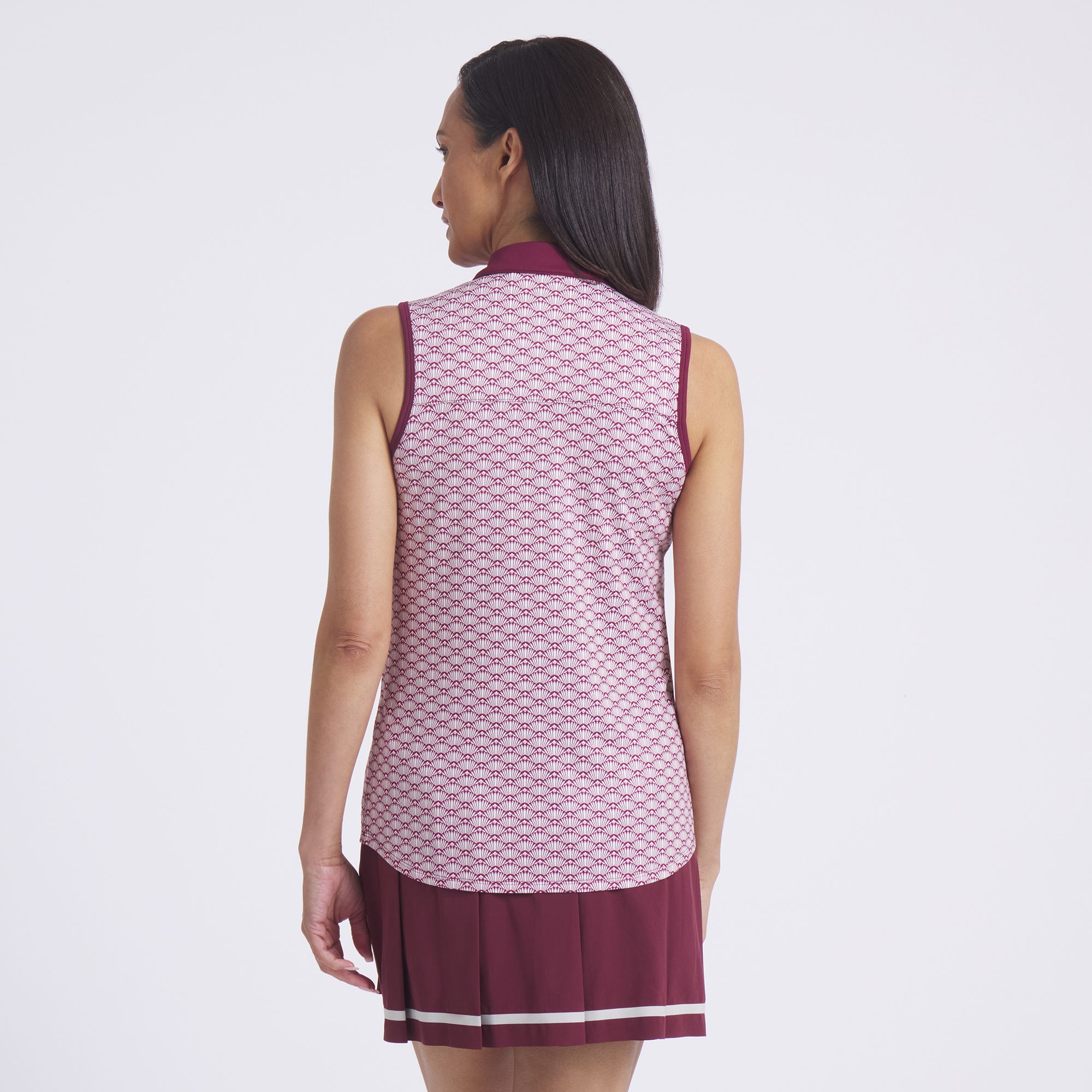 PUMA Women's CLOUDSPUN Scallop Sleeveless Golf Polo product image