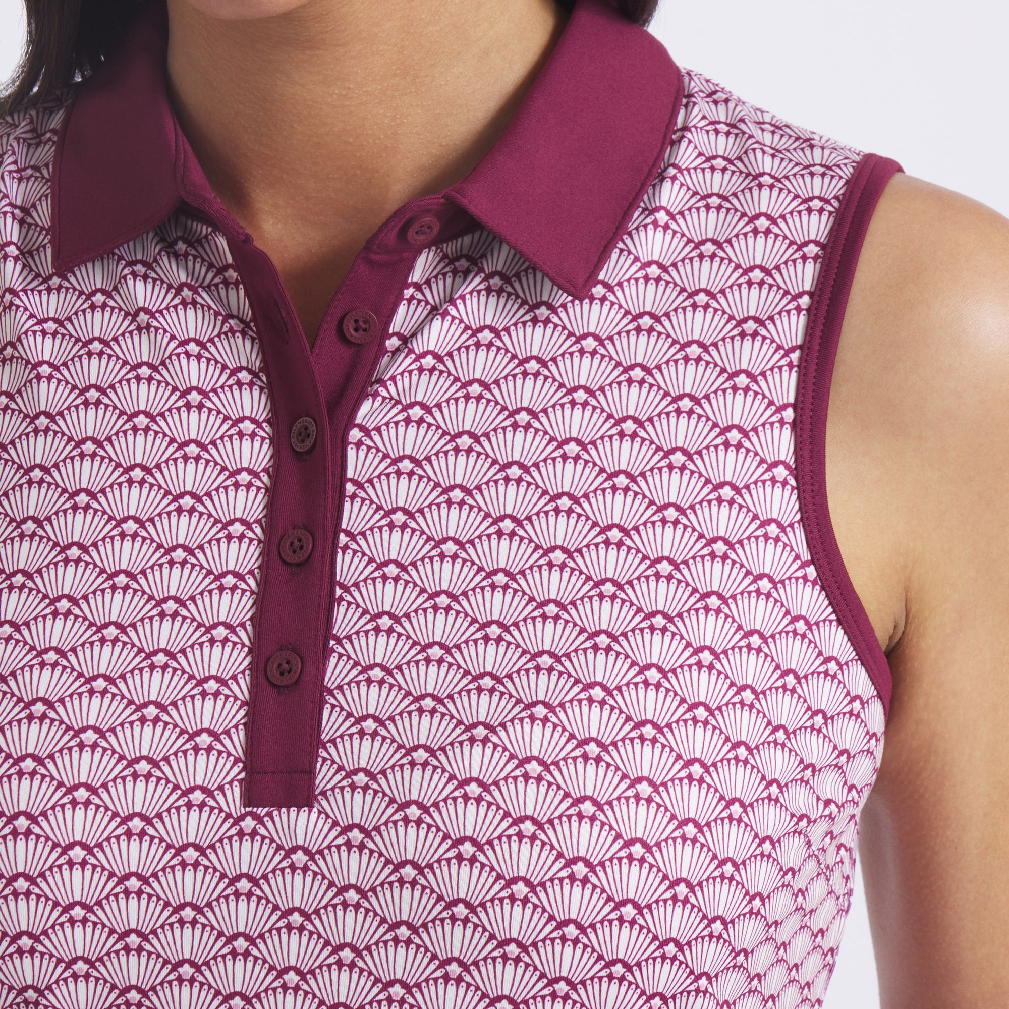 PUMA Women's CLOUDSPUN Scallop Sleeveless Golf Polo product image