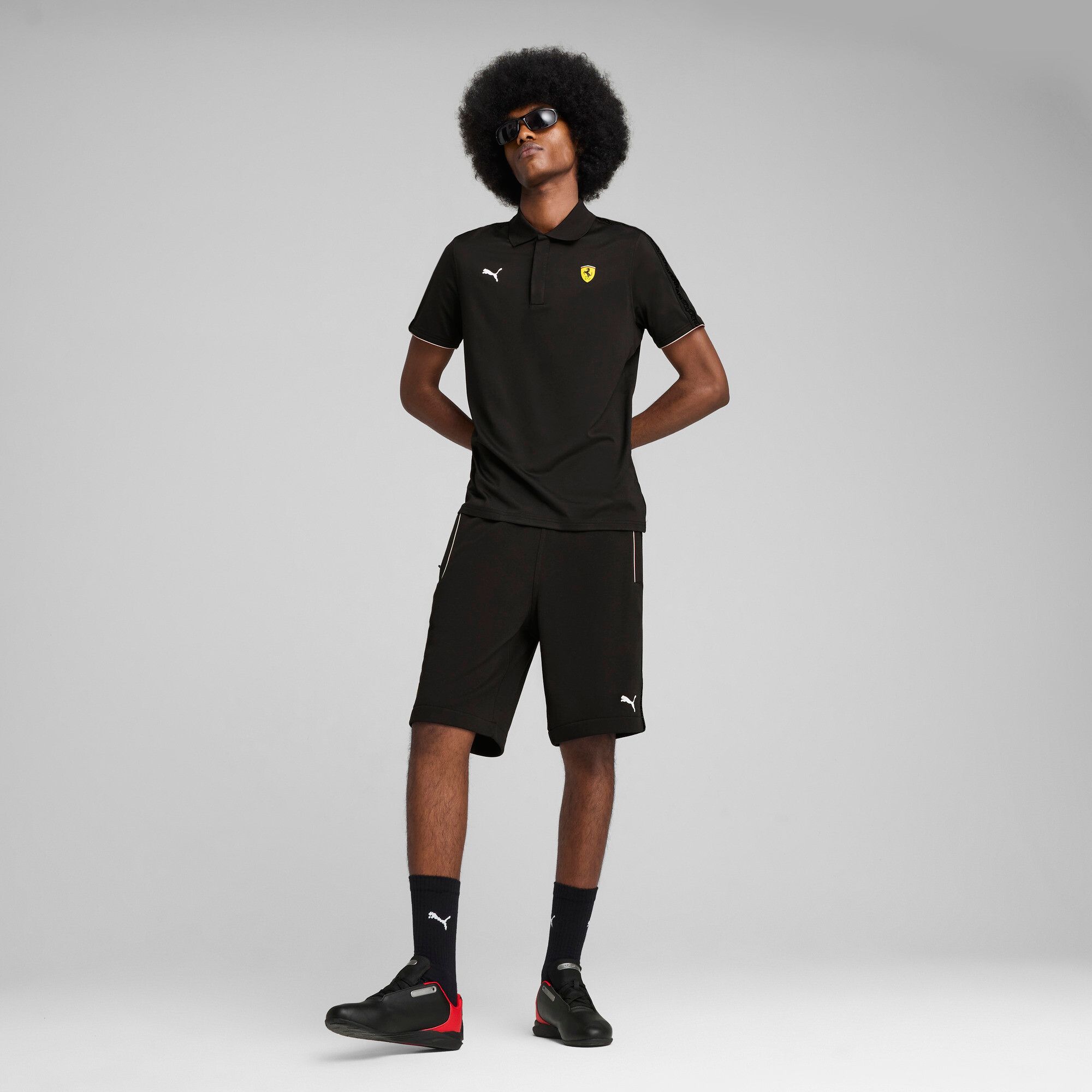 PUMA Men's F1 Ferrari Black CLOUDSPUN Polo product image