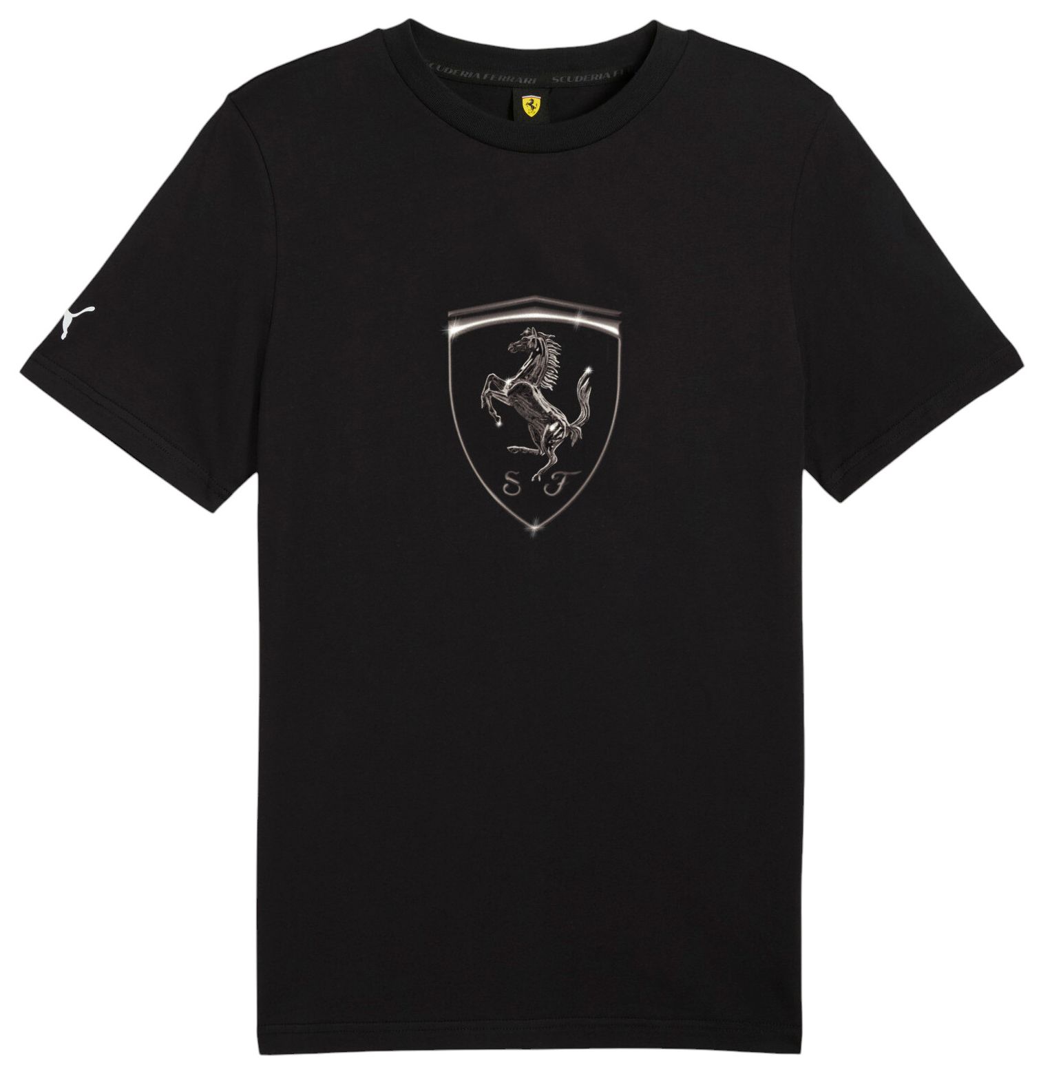 PUMA Men's F1 Ferrari Black Tonal Shield T-Shirt product image