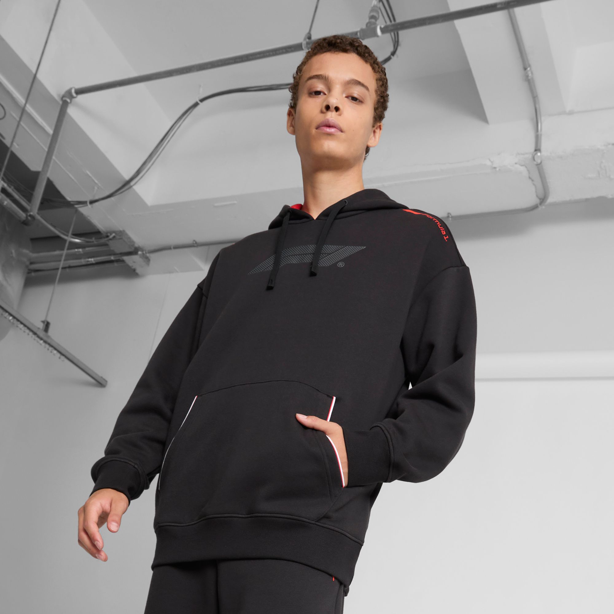 Puma Men's F1 Racing Black Raelaxed Essential Hoodie product image