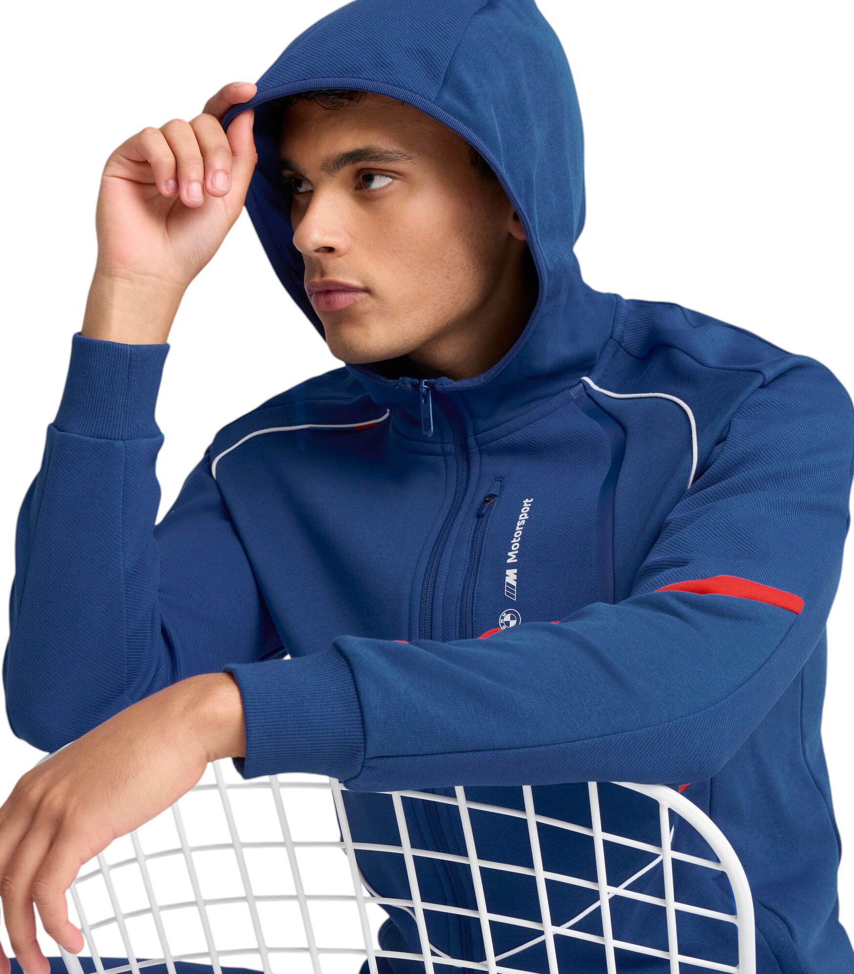 PUMA Men's F1 BMW Navy Hooded Full Zip Jacket product image
