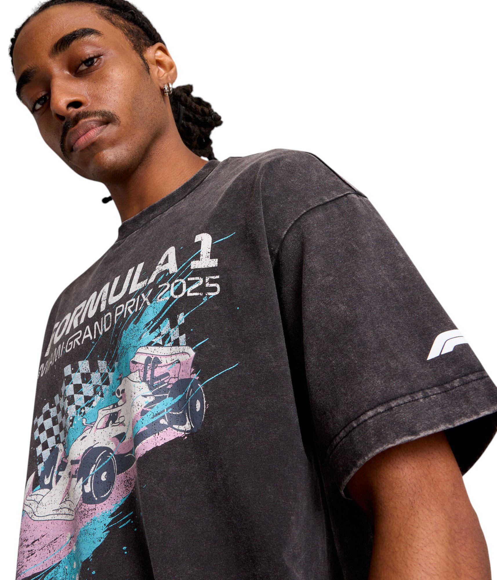 PUMA Men's F1 Miami Splash Black T-Shirt product image