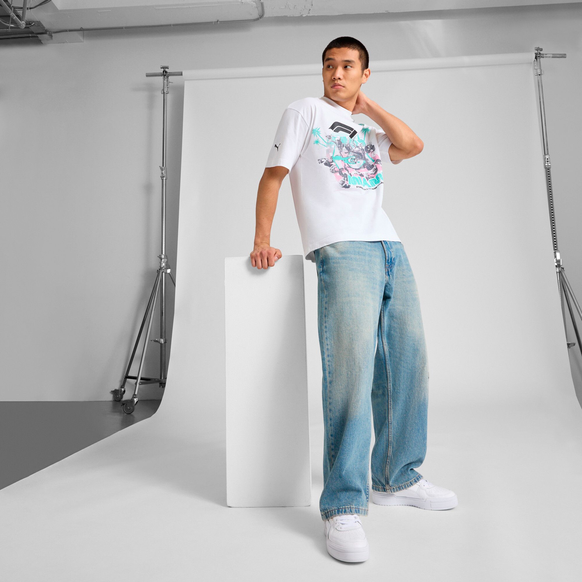 PUMA Men's F1 Miami White Pit Stop T-Shirt product image