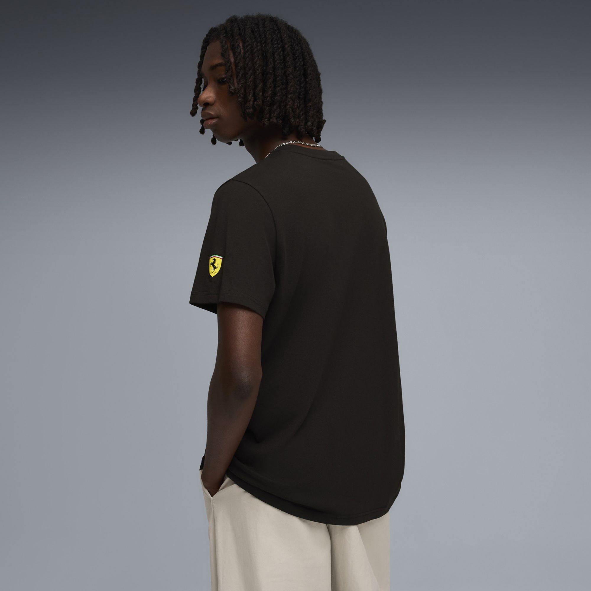 PUMA Men's F1 Ferrari Black Tonal Shield T-Shirt product image