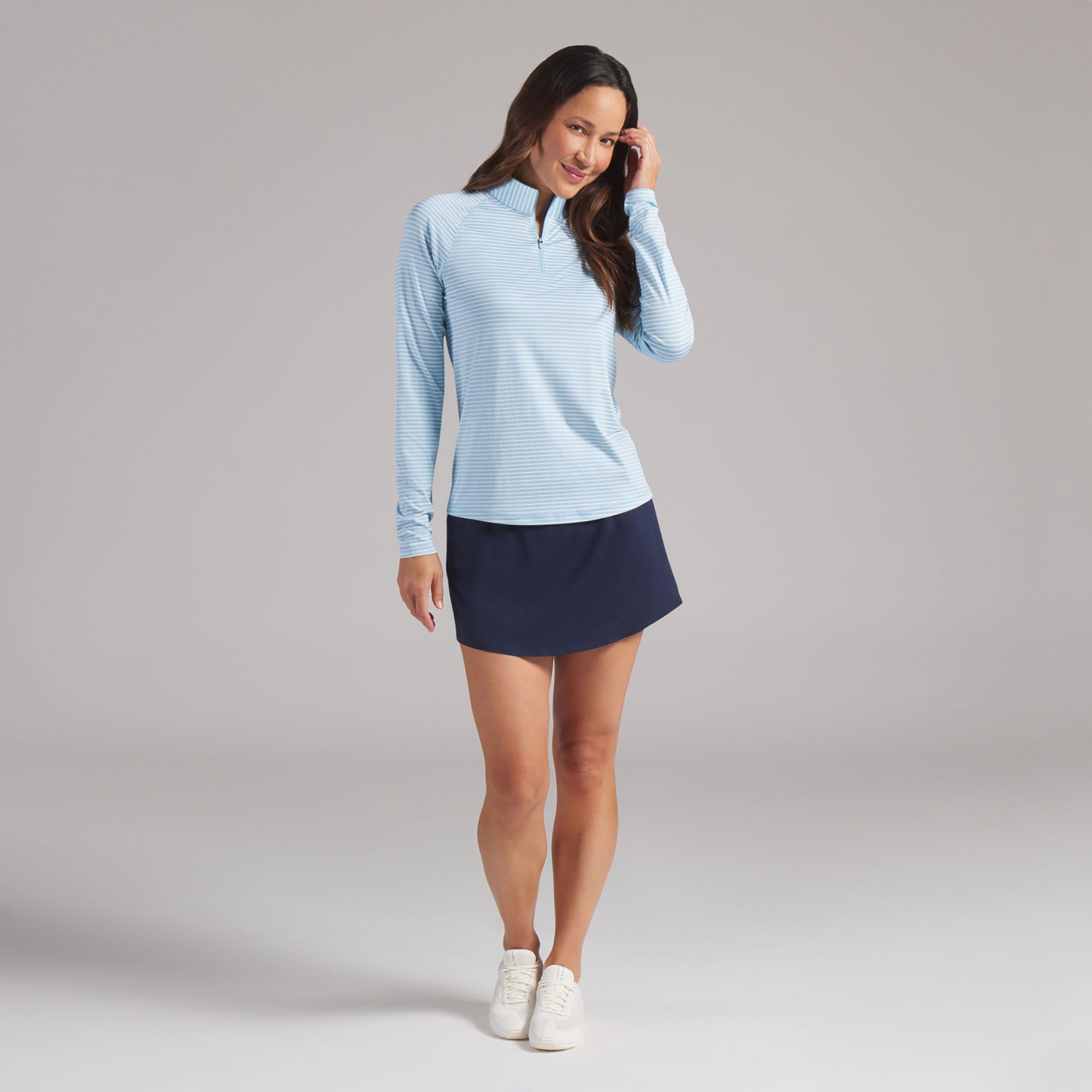 PUMA Women's UV stripe ¼ Zip Long Sleeve Golf Shirt product image