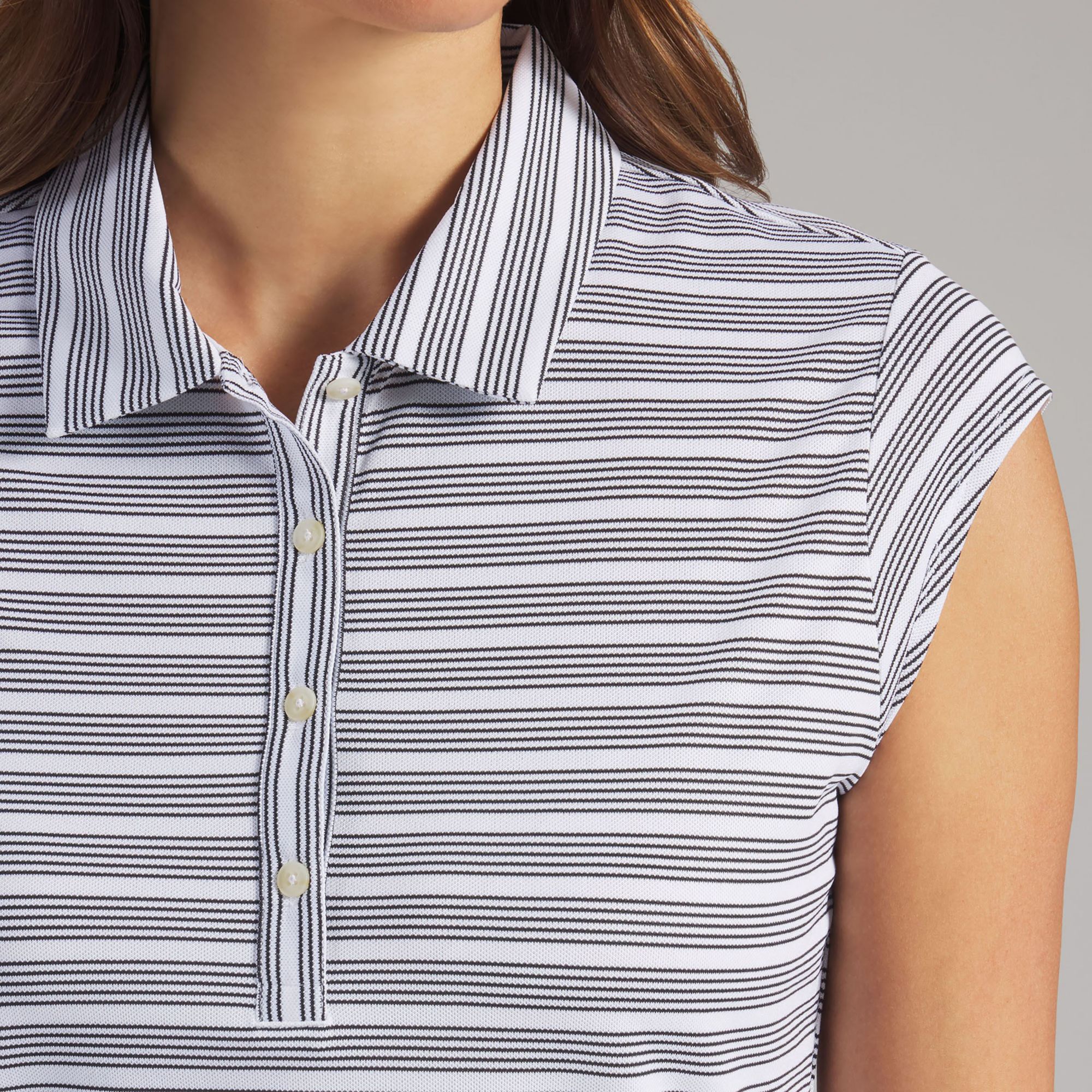 PUMA Women's Pique Striped Cap Sleeve Golf Polo product image