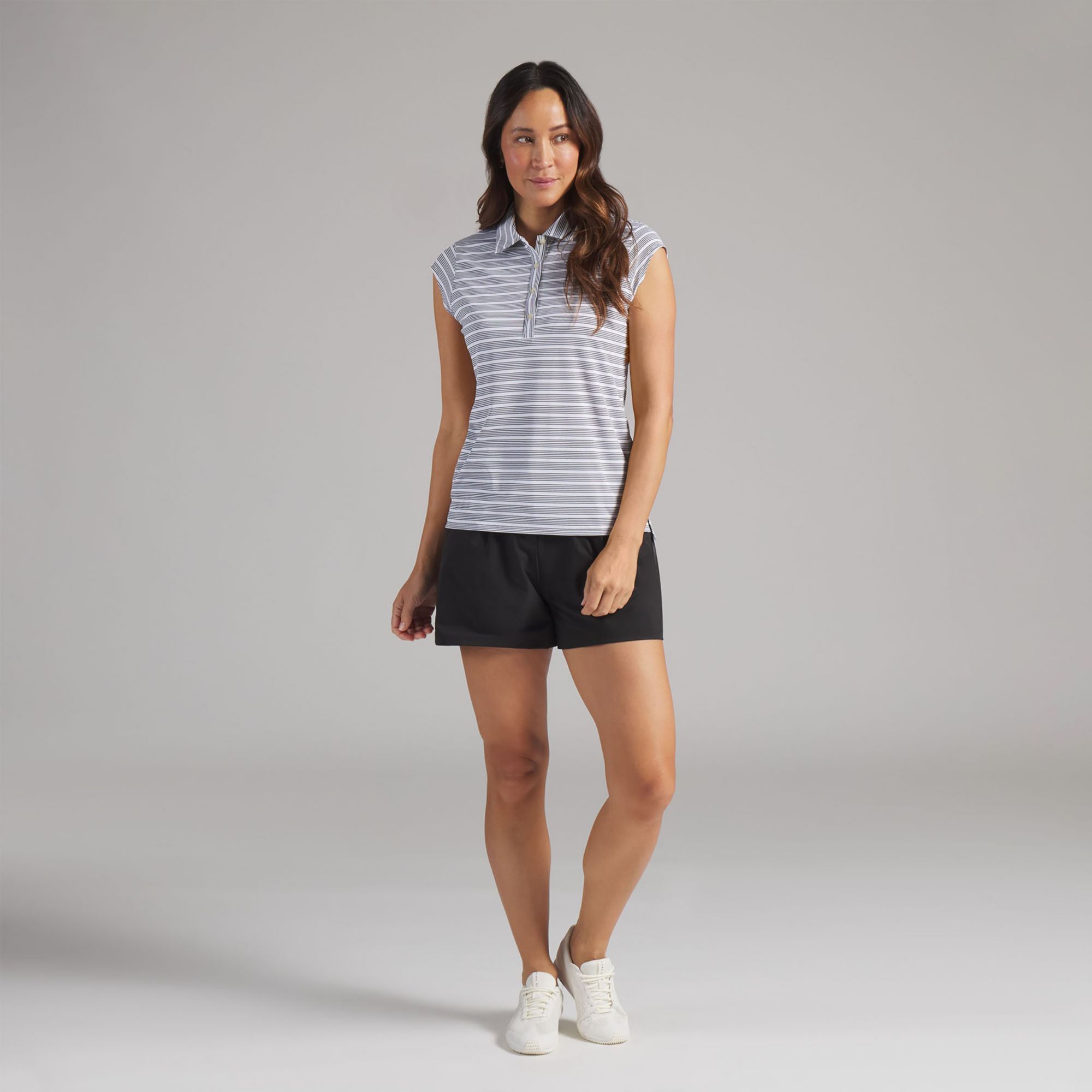 PUMA Women's Pique Striped Cap Sleeve Golf Polo product image