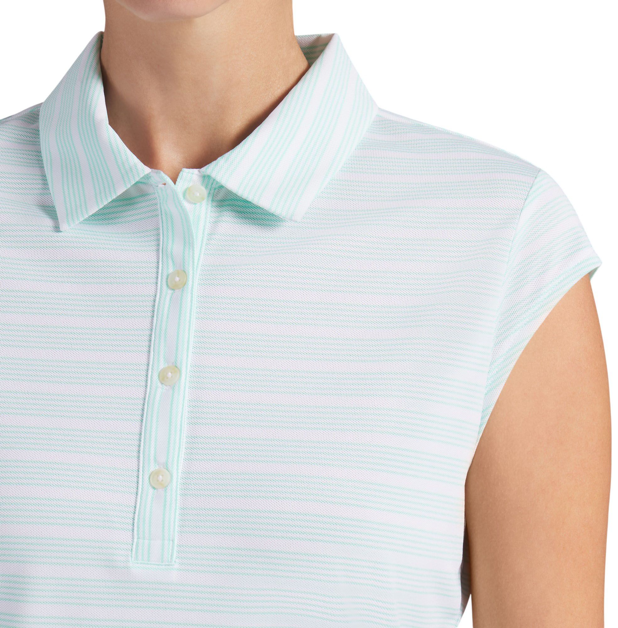 PUMA Women's Pique Striped Cap Sleeve Golf Polo product image